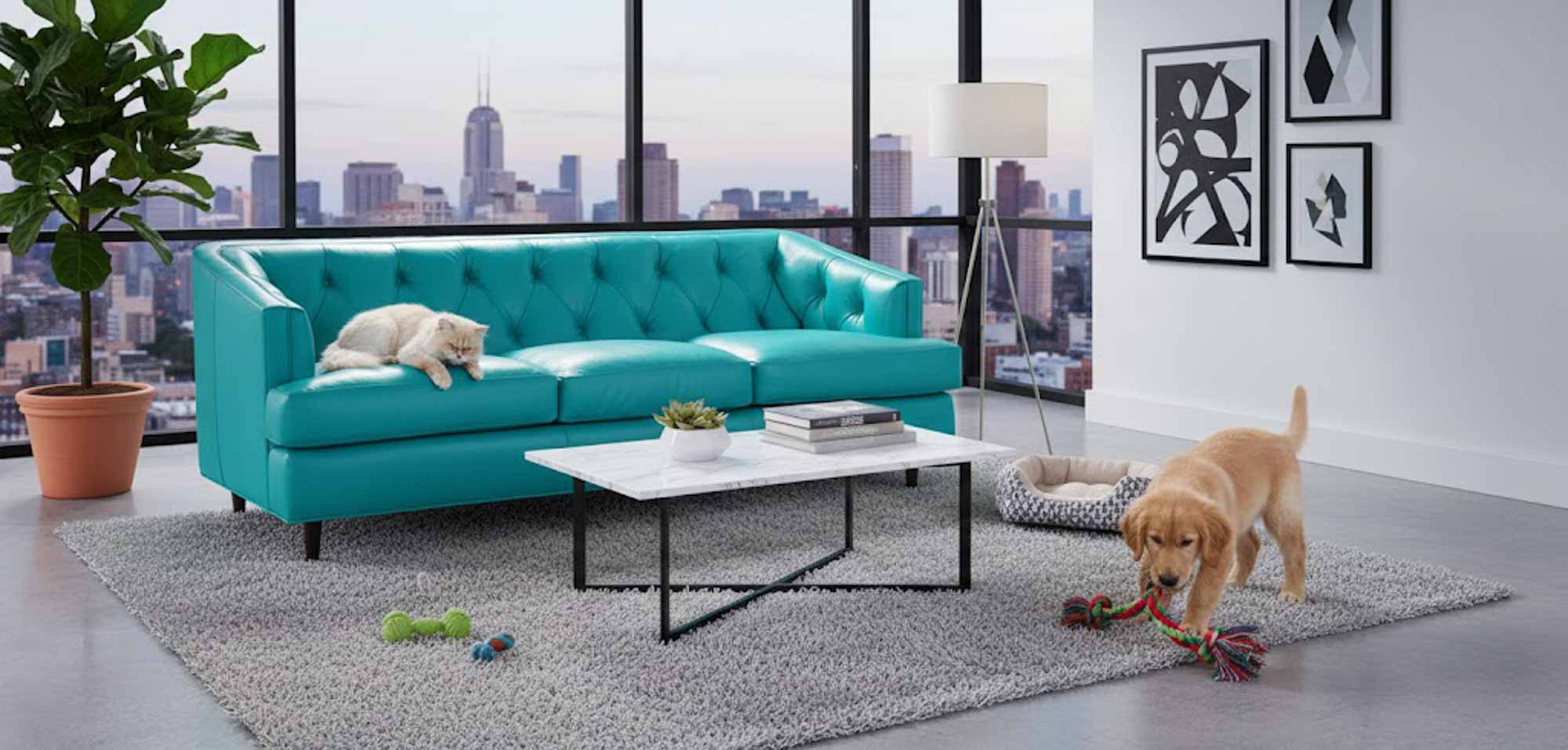 Abbey Leather Sofa - Image 9