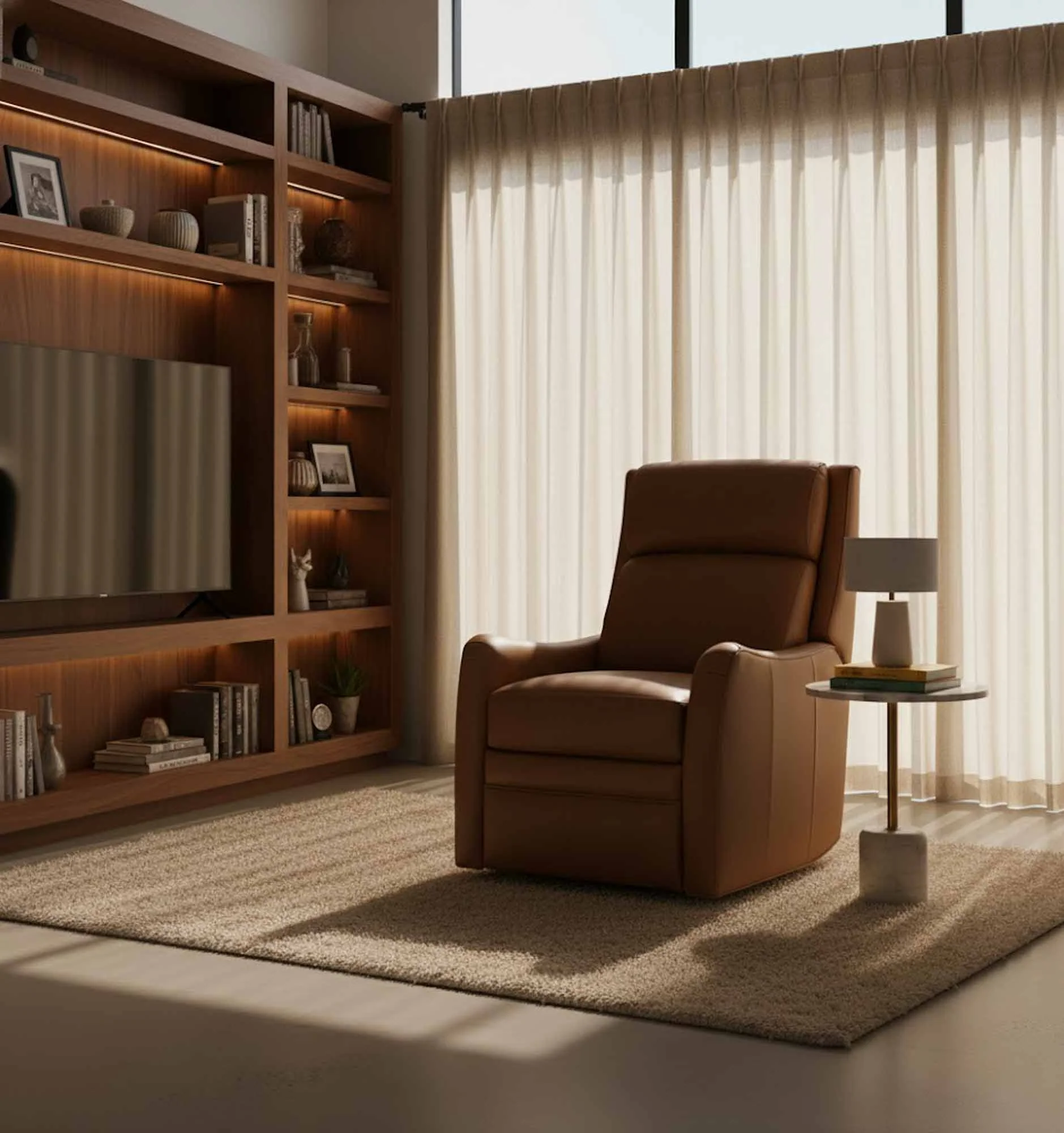 Abbott Leather Wallhugger Recliner - Image 11