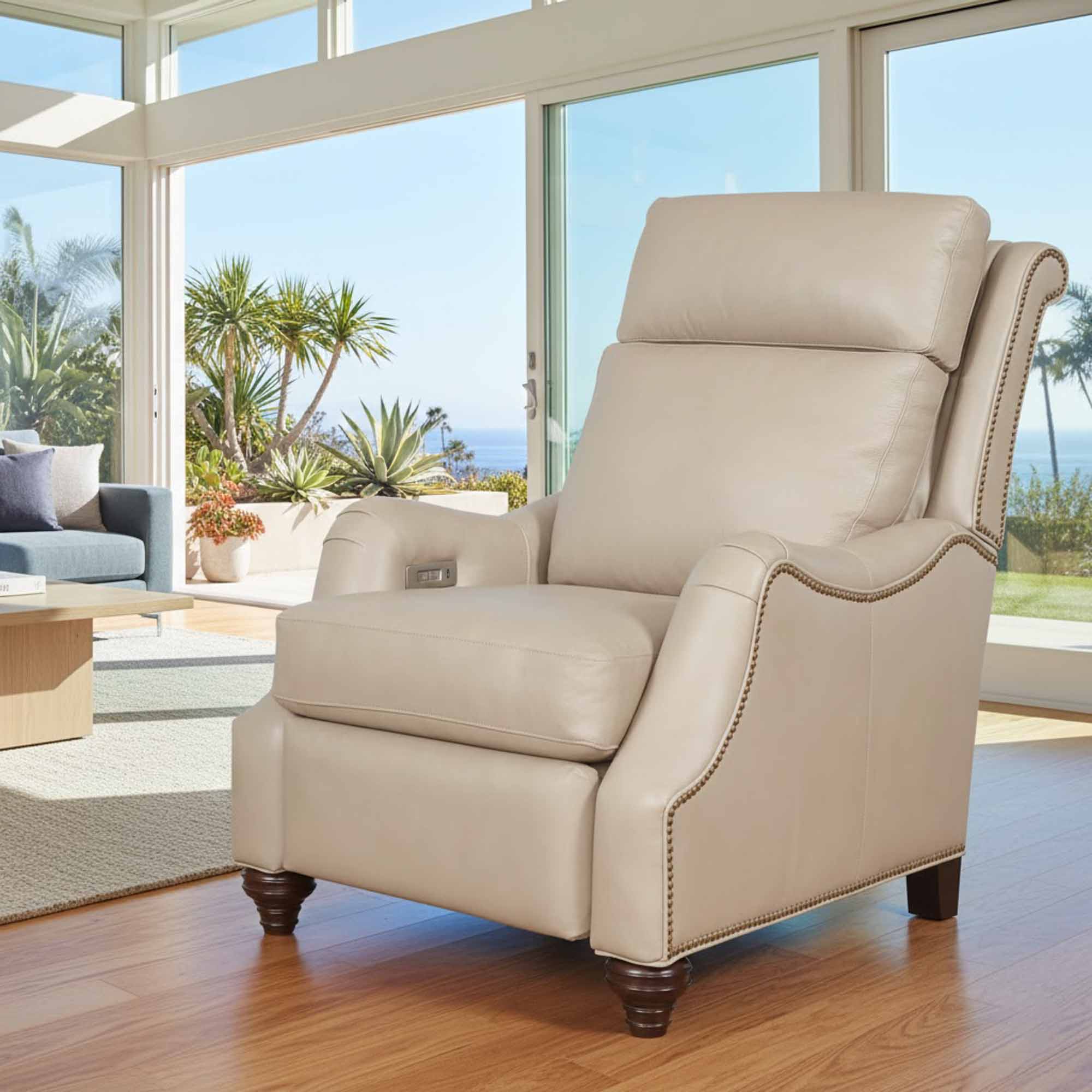 Abigail Leather Power Recliner With Articulating Headrest - Image 14