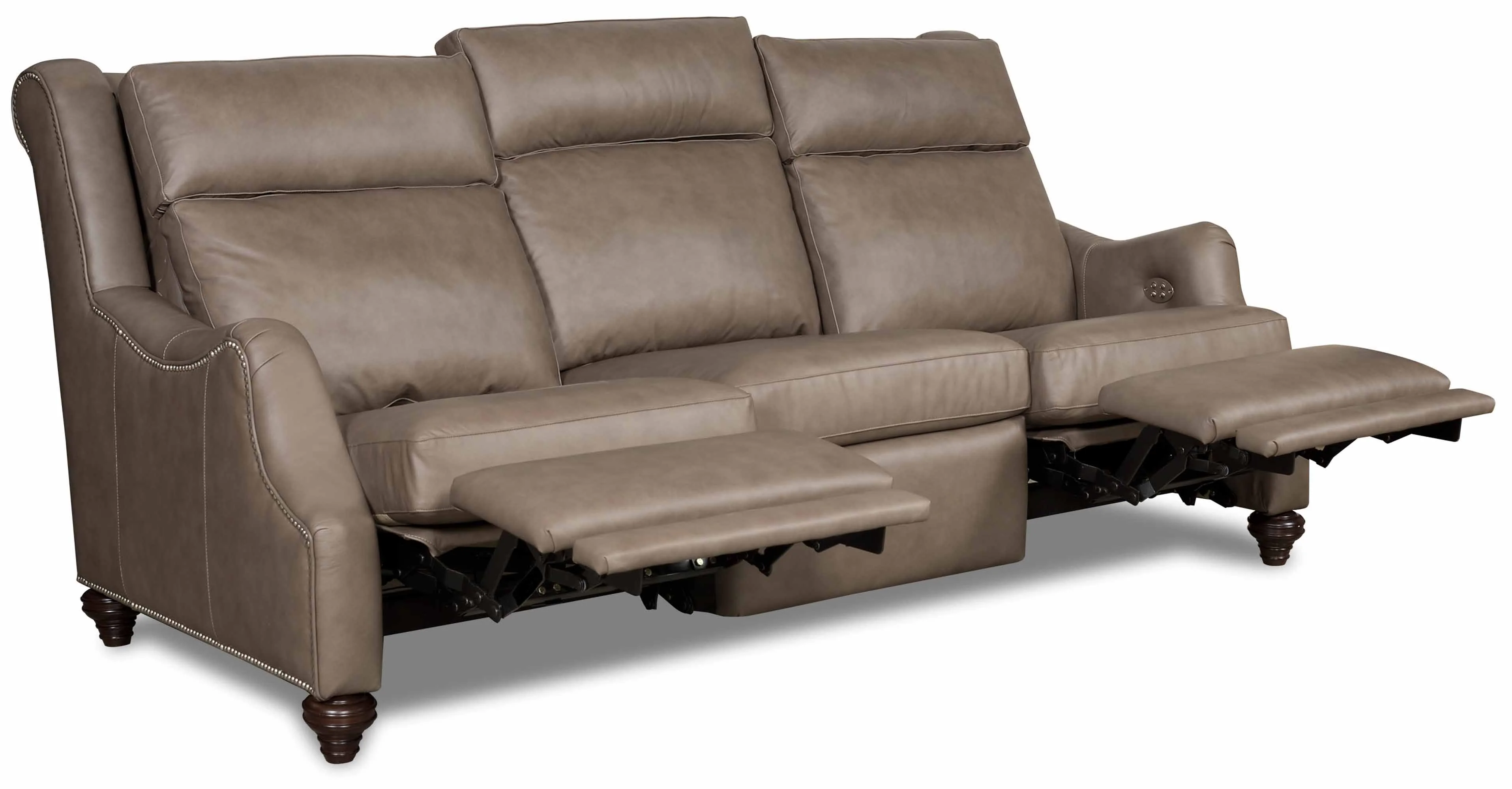 Abigail Leather Power Reclining Loveseat With Articulating Headrest - Image 4