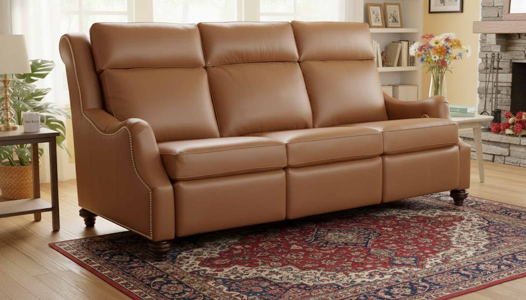 Abigail Leather Power Reclining Loveseat With Articulating Headrest - Image 7