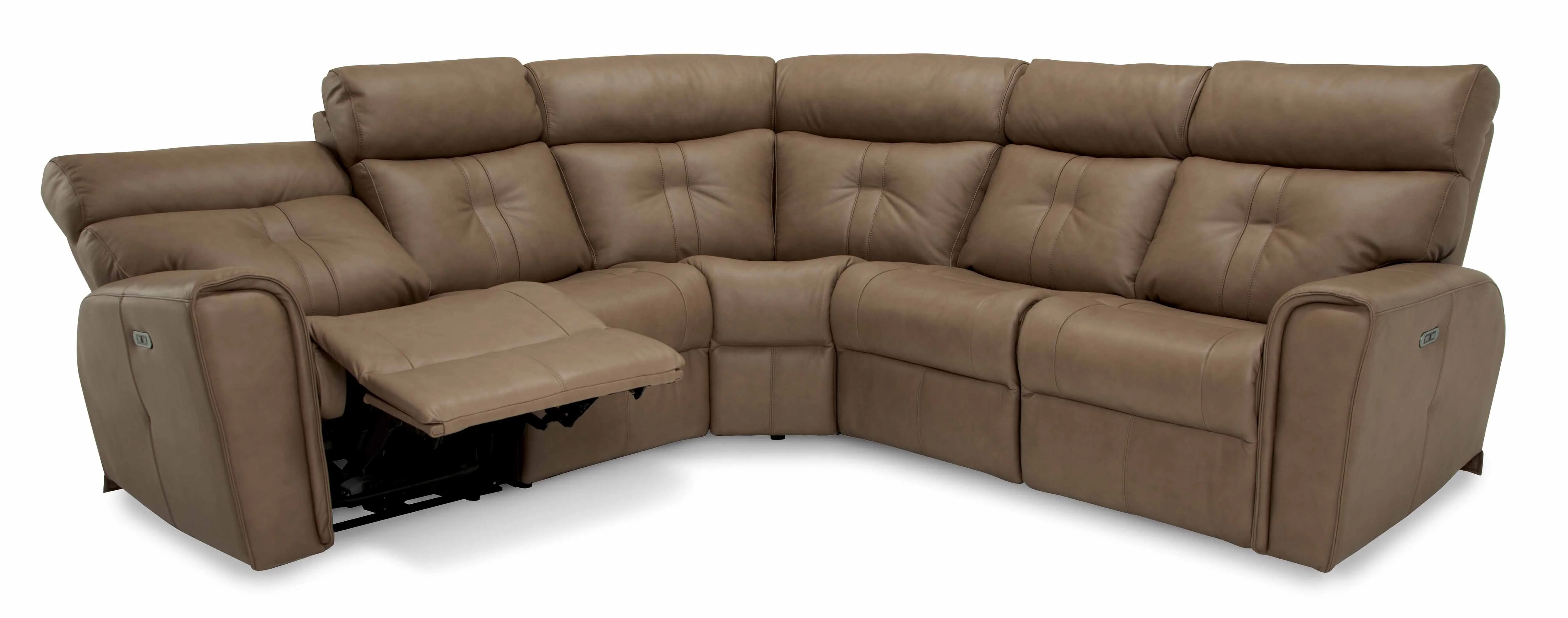Acacia Leather Power Reclining Sectional With Articulating Headrest - Image 2