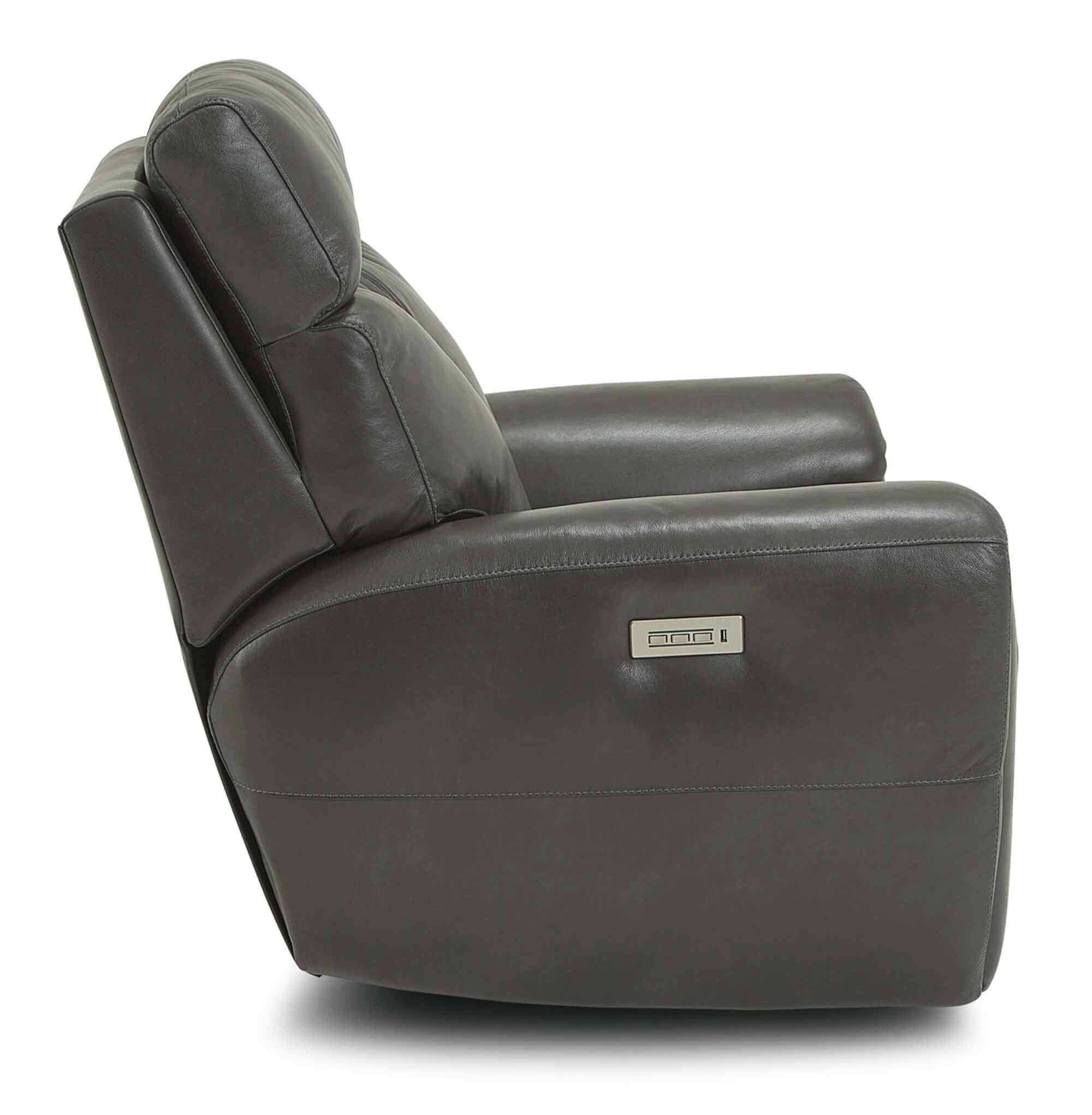 Aedon Leather Wallhugger Power Recliner With Articulating Headrest - Image 3