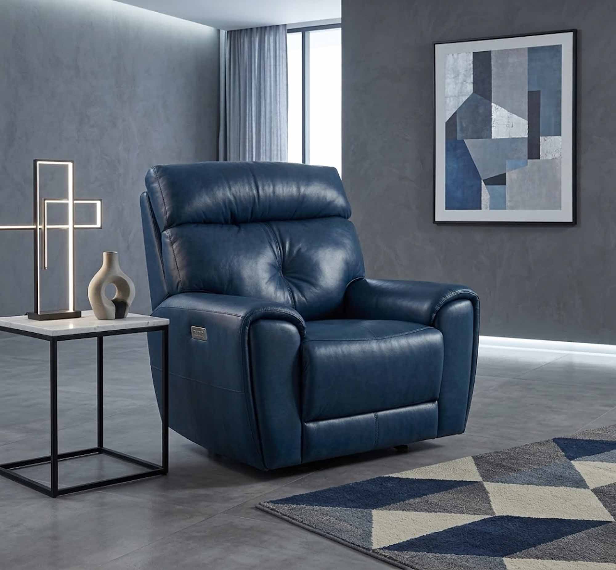 Aedon Leather Wallhugger Power Recliner With Articulating Headrest - Image 8
