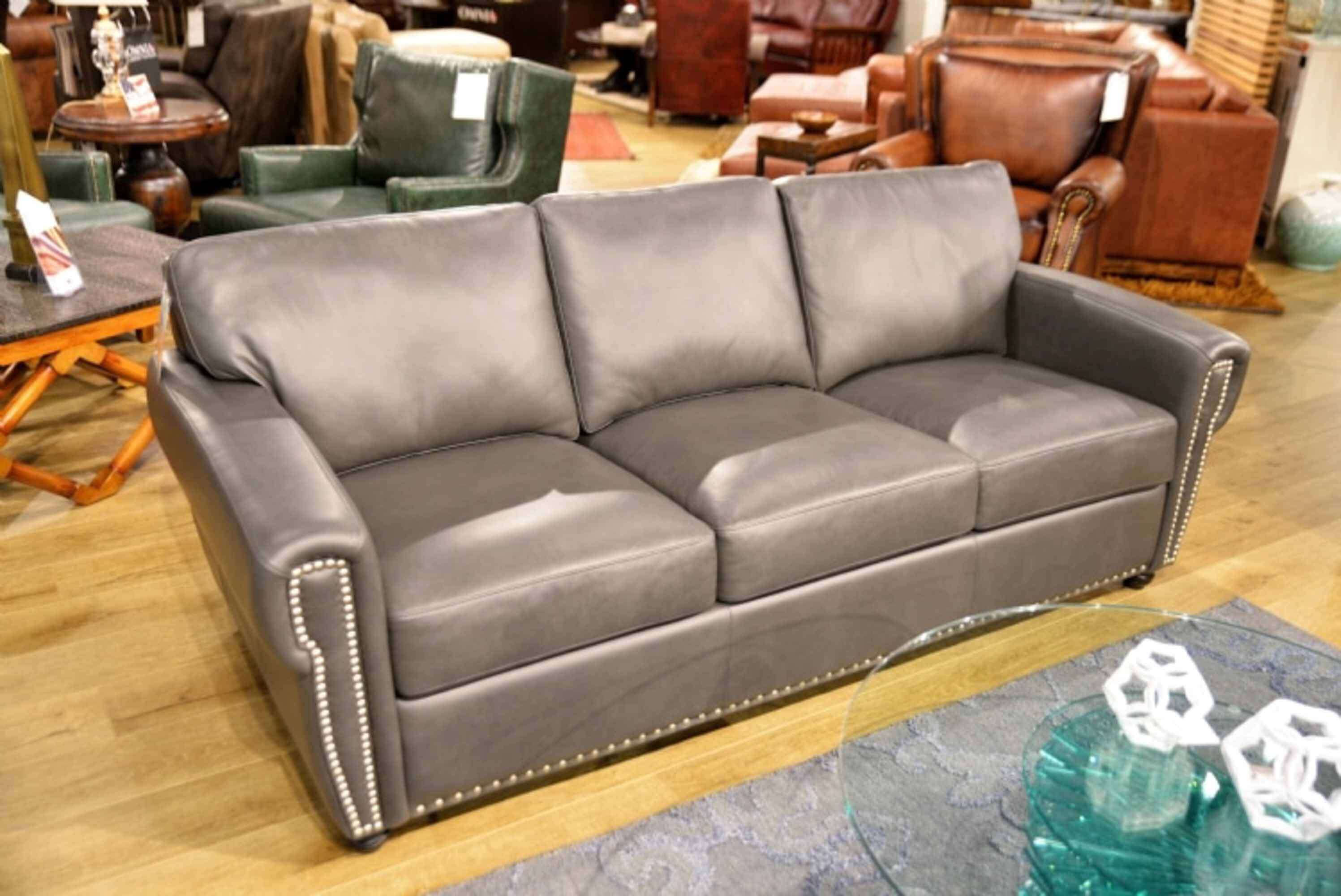 Alden Leather Full Size Sofa Sleeper - Image 8