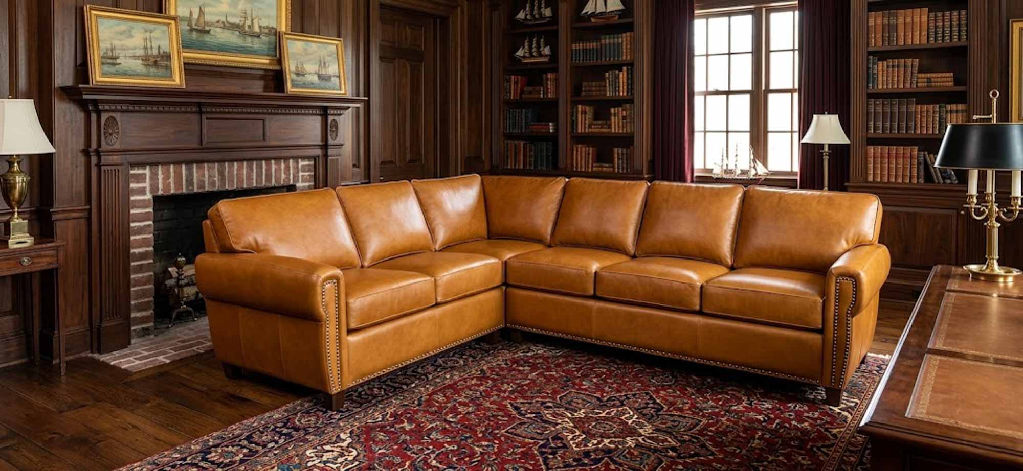 Alden Leather Sectional - Image 4
