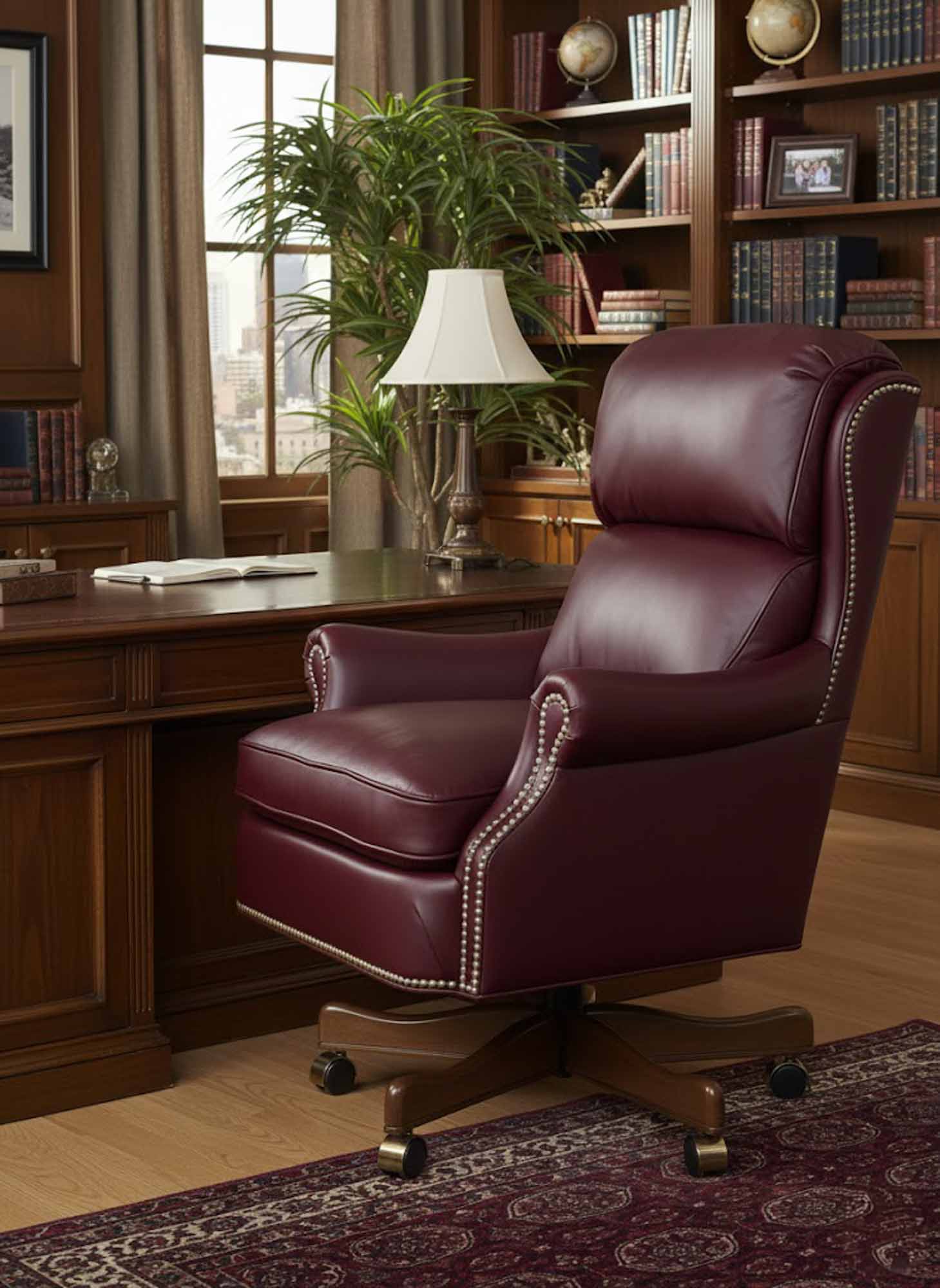 Anthony Leather Swivel Tilt Chair - Image 7