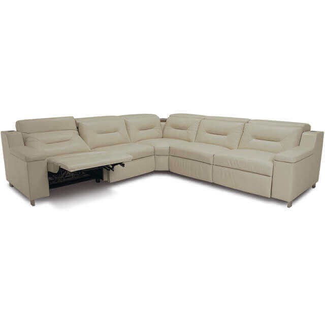 Apex Leather Power Reclining Sectional With Articulating Headrest - Image 2