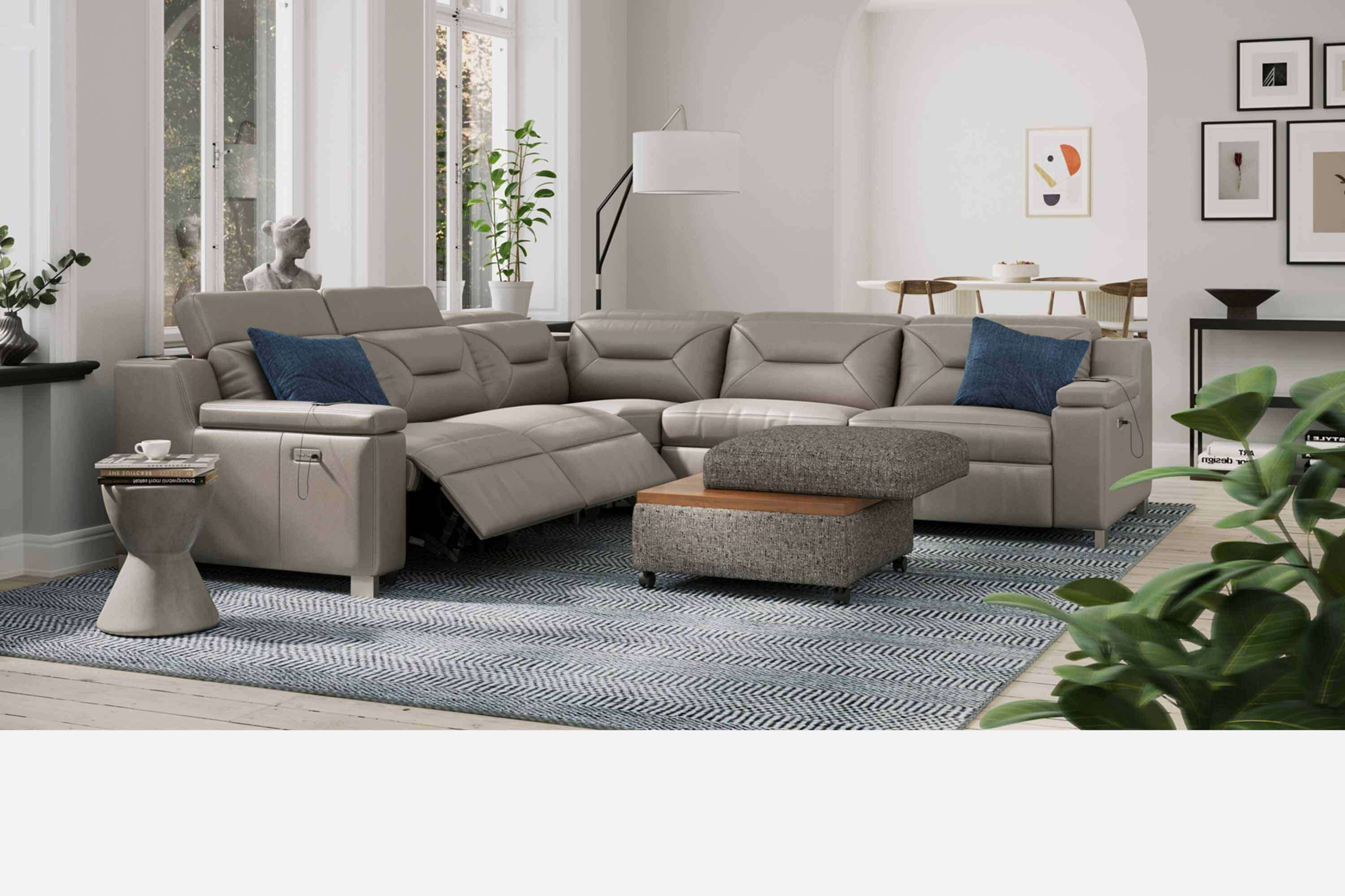 Apex Leather Power Reclining Sectional With Articulating Headrest - Image 6