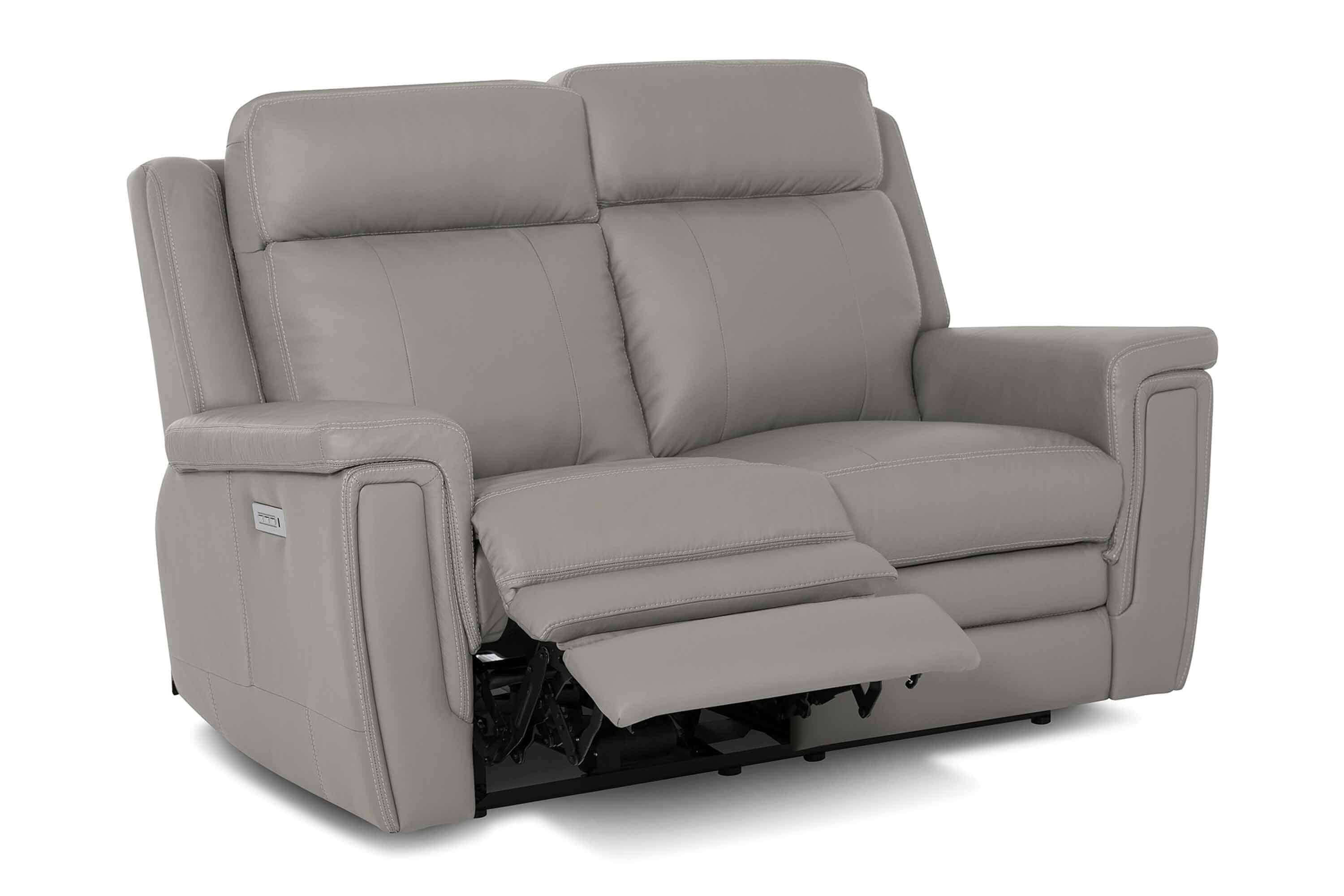 Asher Leather Power Reclining Loveseat With Articulating Headrest