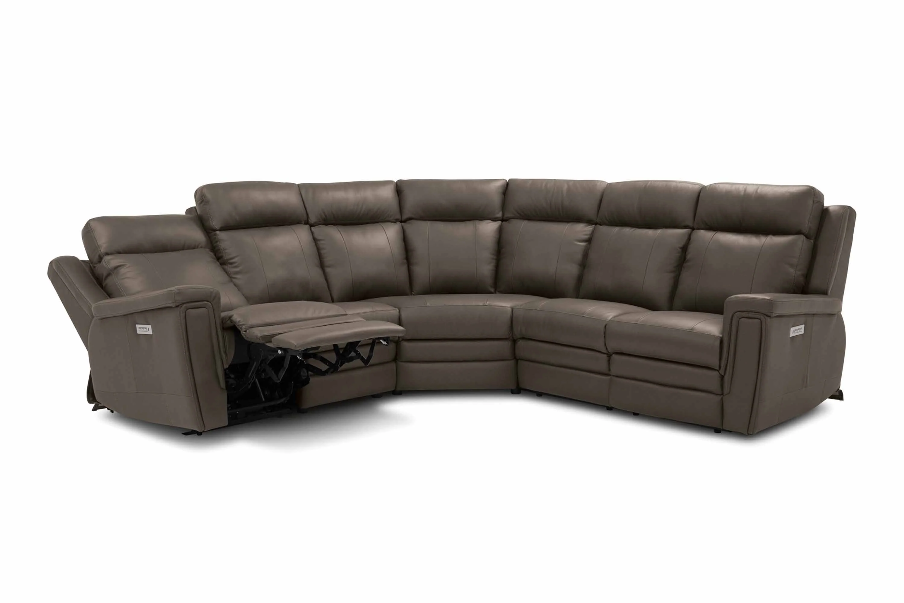 Asher Leather Power Reclining Sectional With Articulating Headrest - Image 2