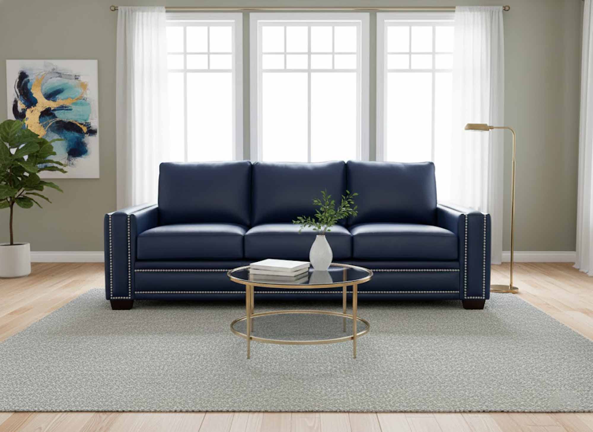 Ashton Leather Queen Size Sofa Sleeper - Image 5