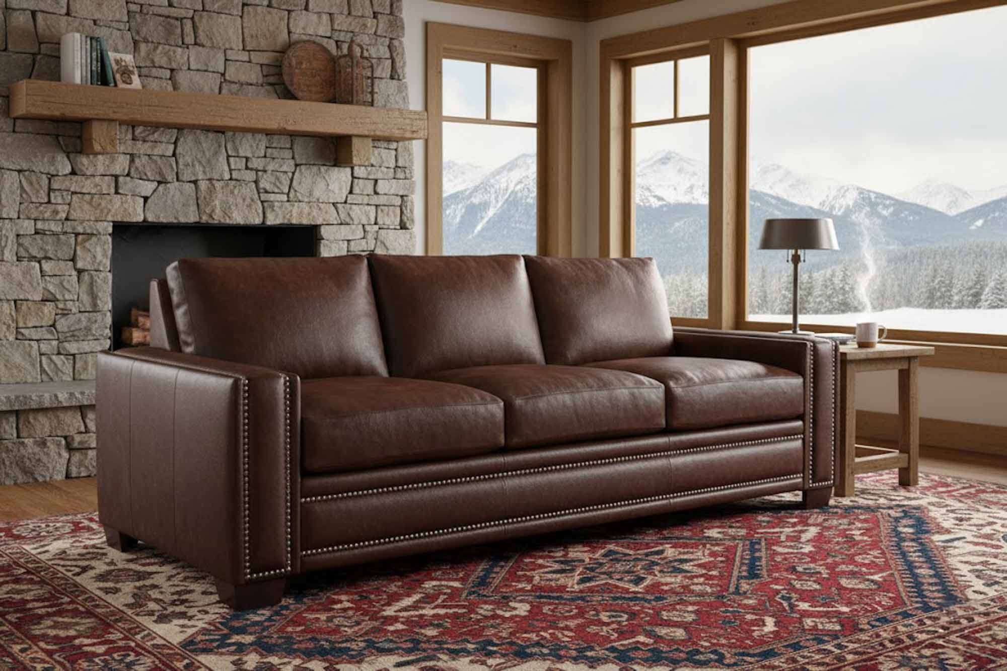 Ashton Leather Queen Size Sofa Sleeper - Image 7