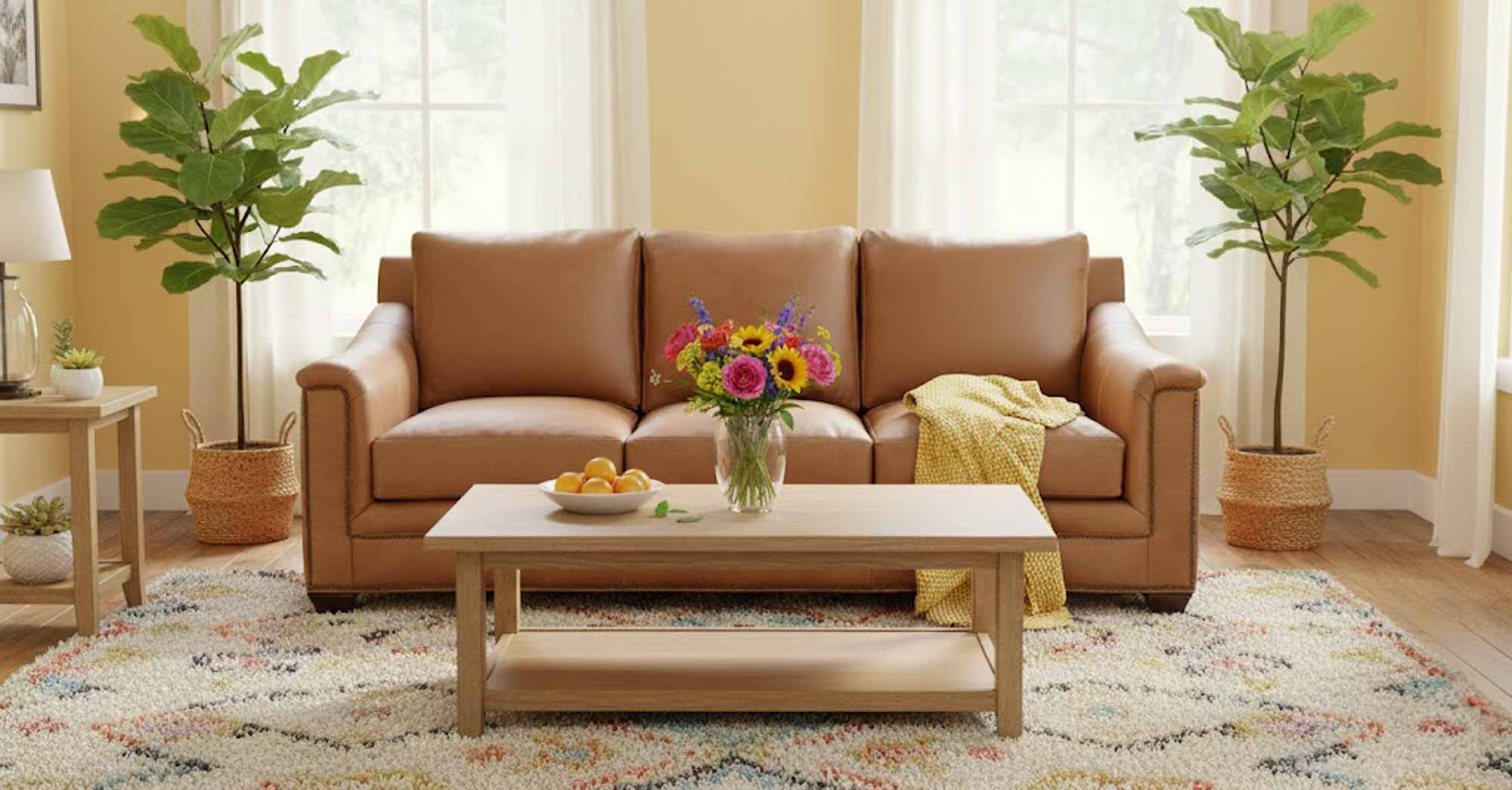 Ava Leather Sofa - Image 4