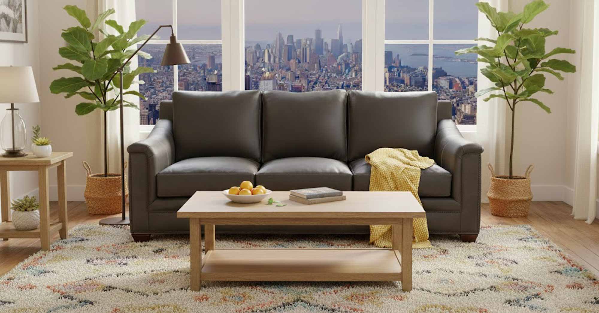 Ava Leather Sofa - Image 5