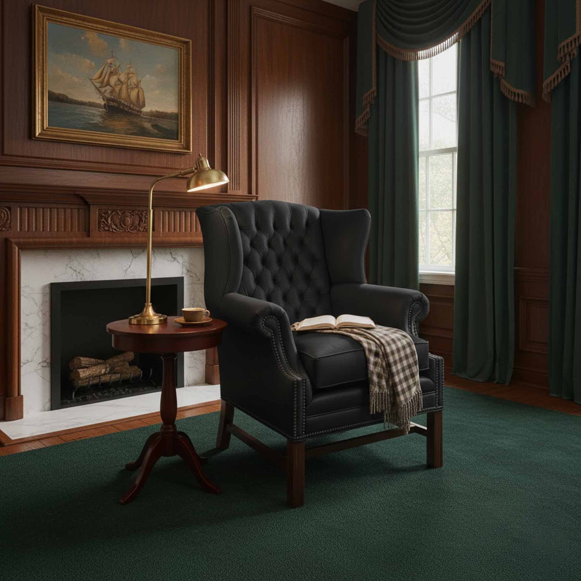 Baker Chippendale Leather Chair - Image 3