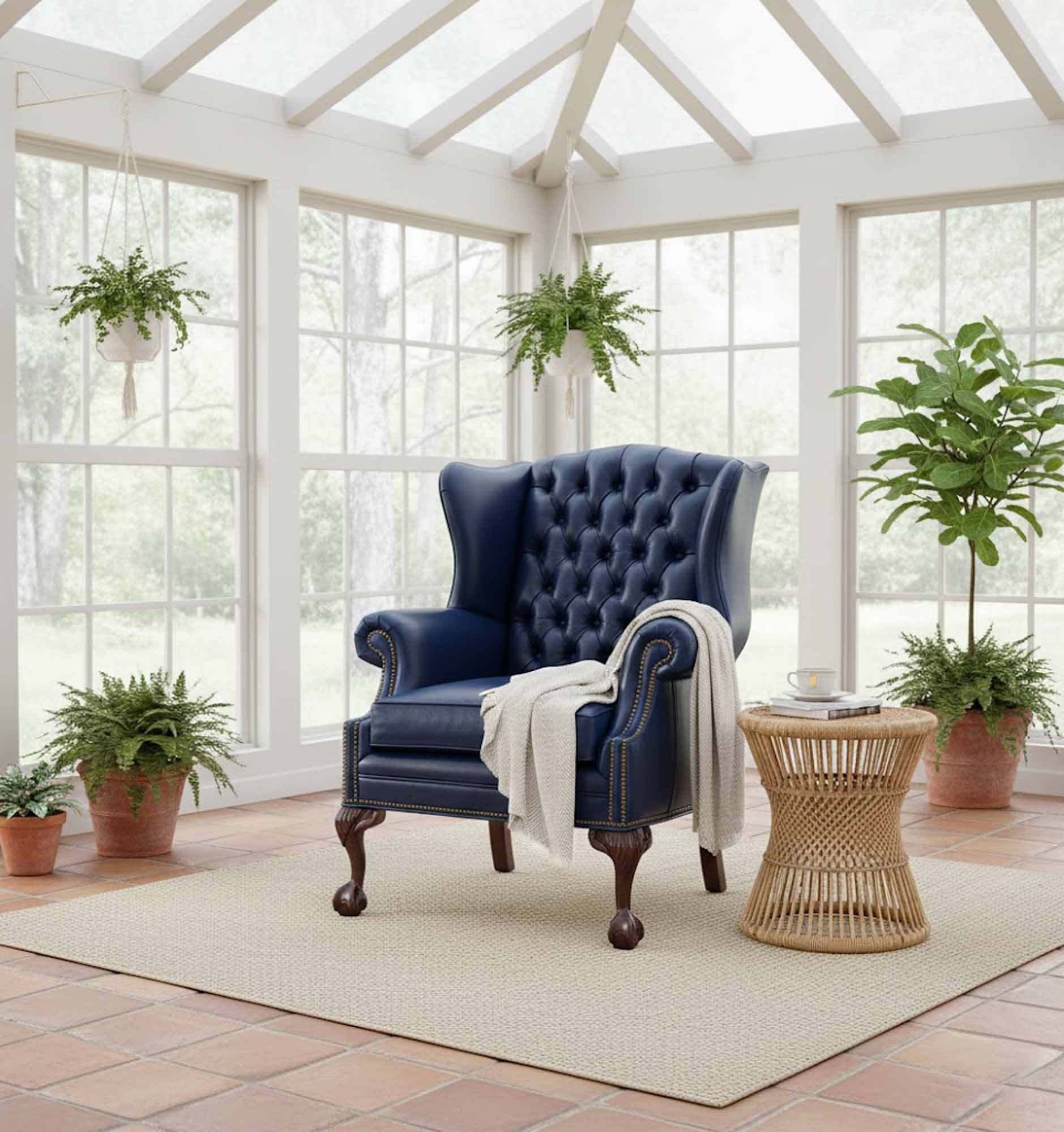 Baker Leather Chair - Image 5