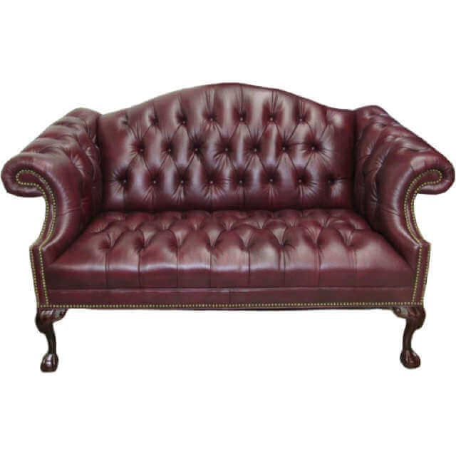 Ball In Claw Leather Loveseat - Image 3