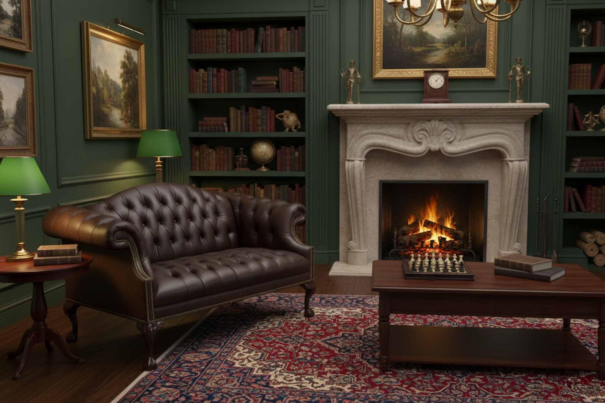 Ball In Claw Leather Loveseat - Image 4