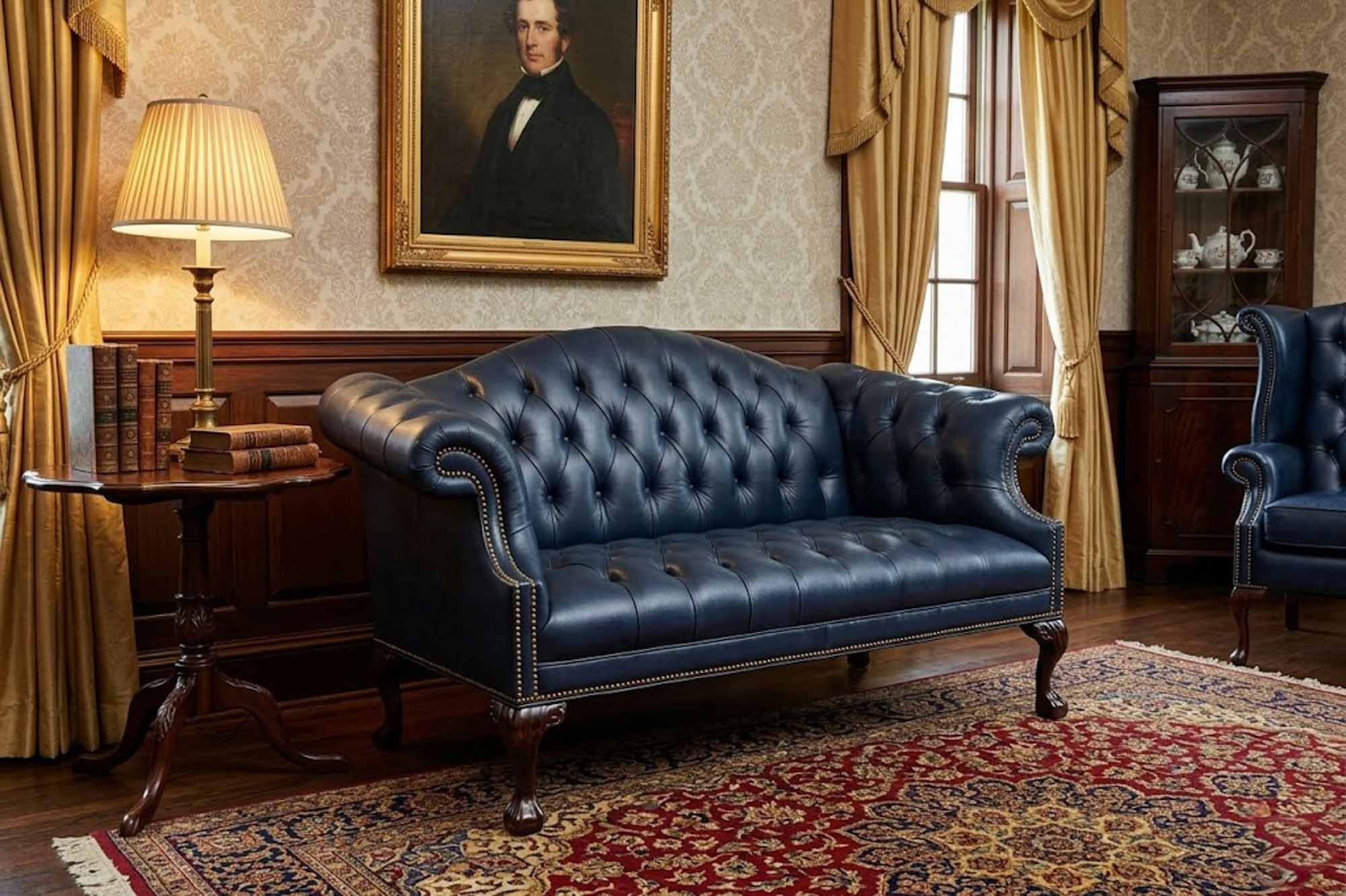 Ball In Claw Leather Loveseat - Image 5
