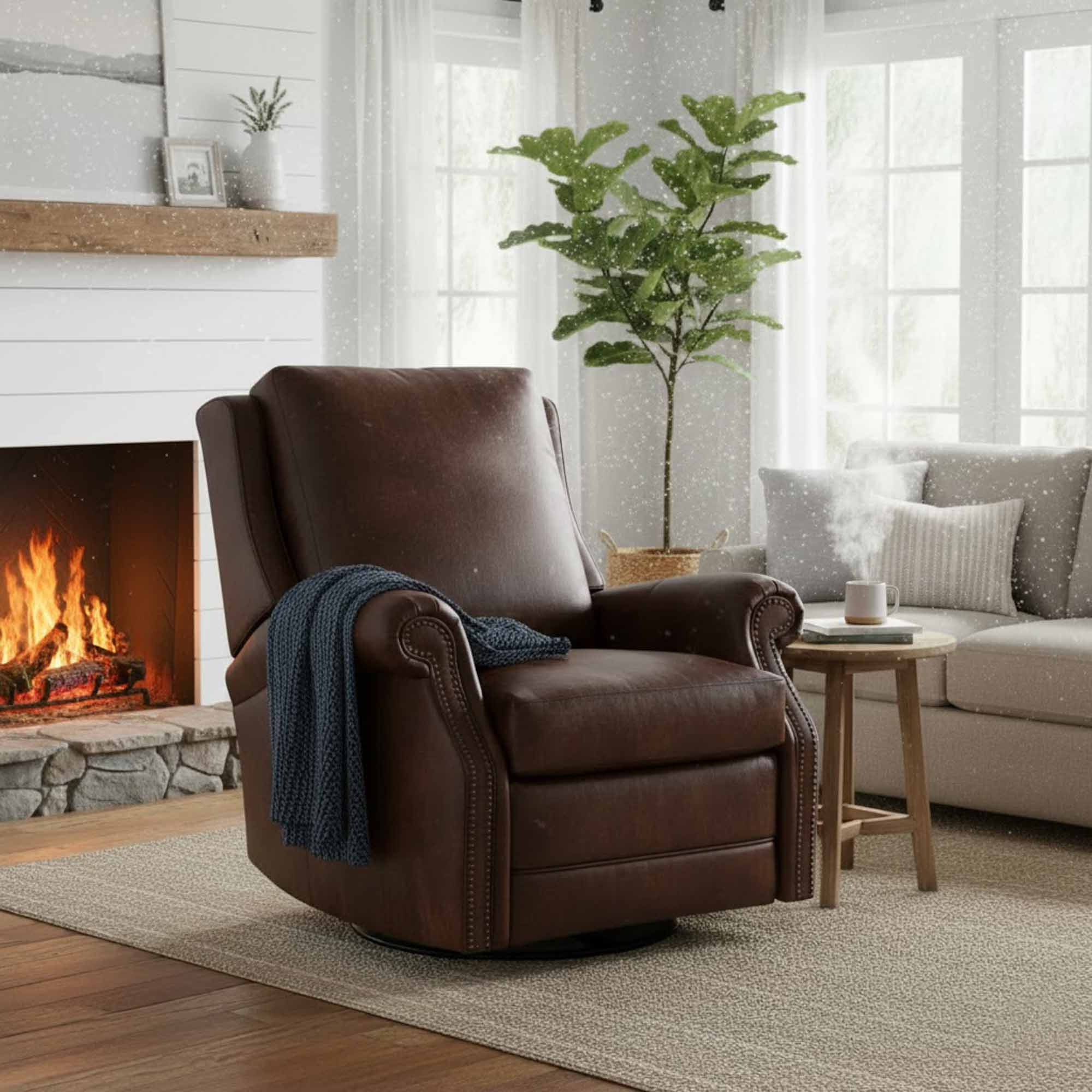 Barcelo Leather Wall Hugger Recliner - Image 4