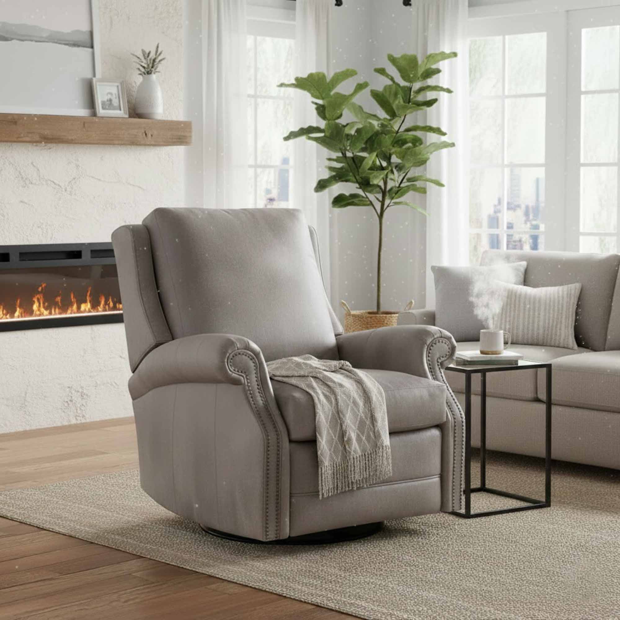 Barcelo Leather Wall Hugger Recliner - Image 5