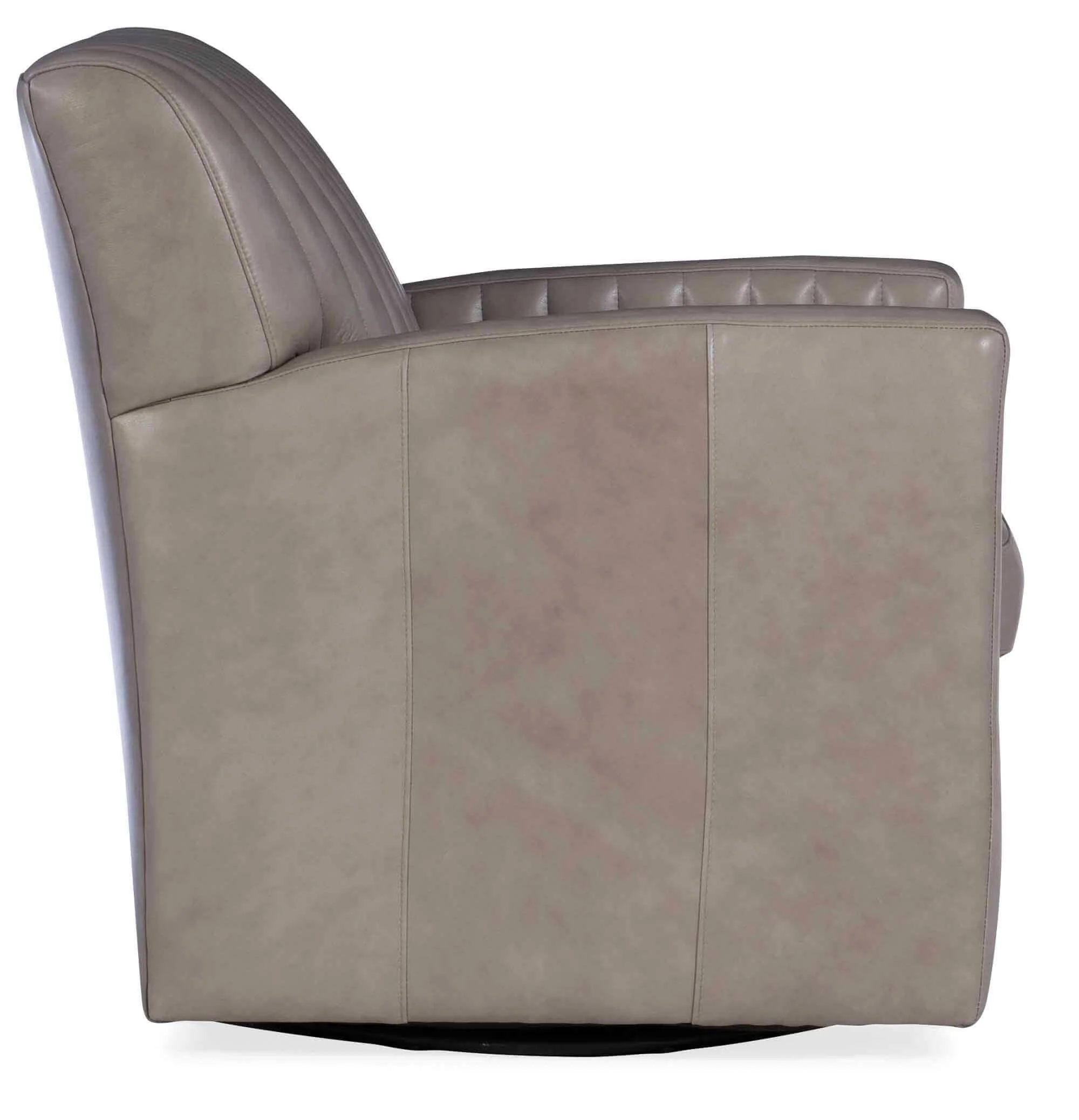 Barnabus Leather Swivel Chair - Image 2