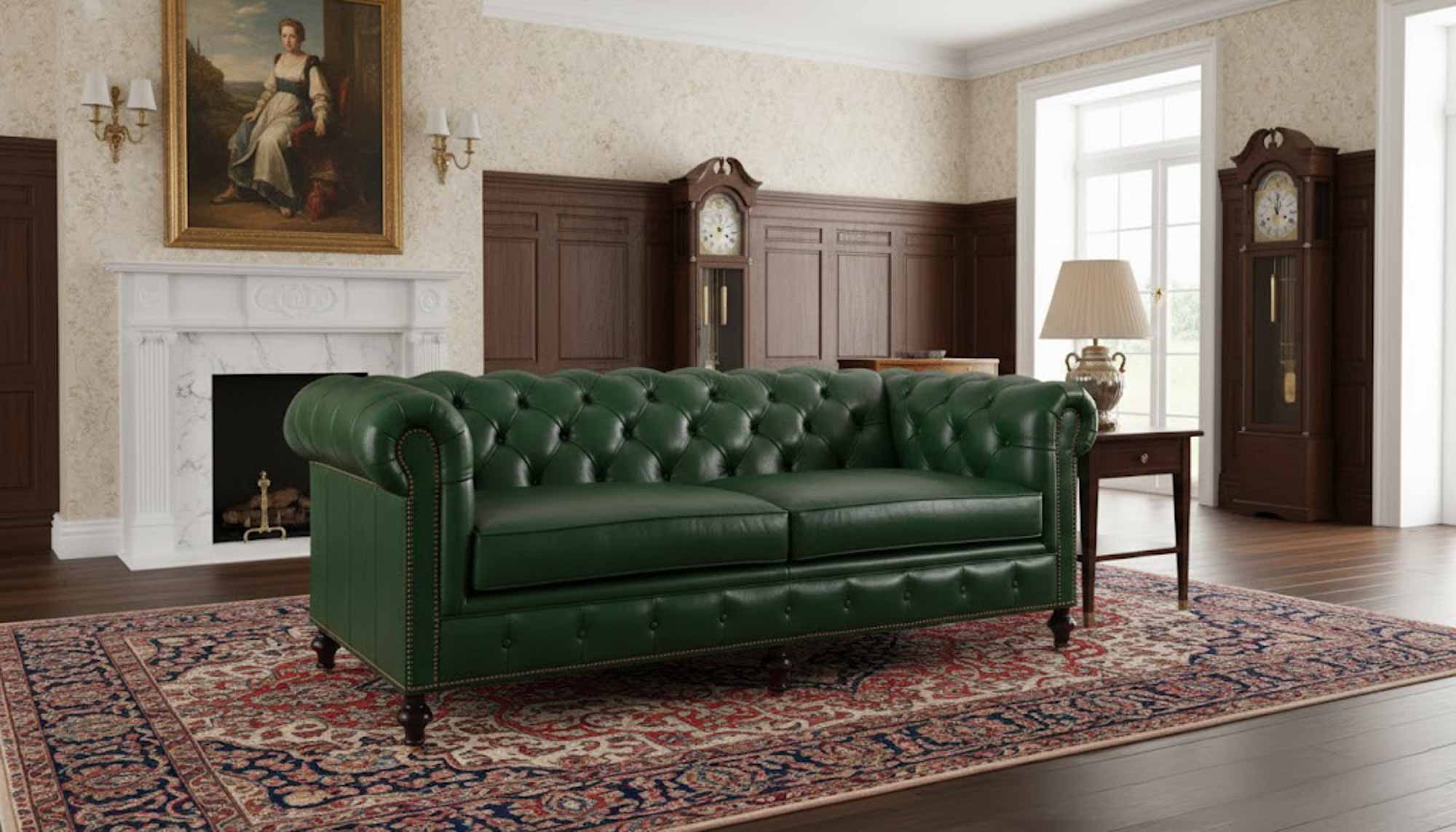 Baton Rouge Leather Sofa - Image 5