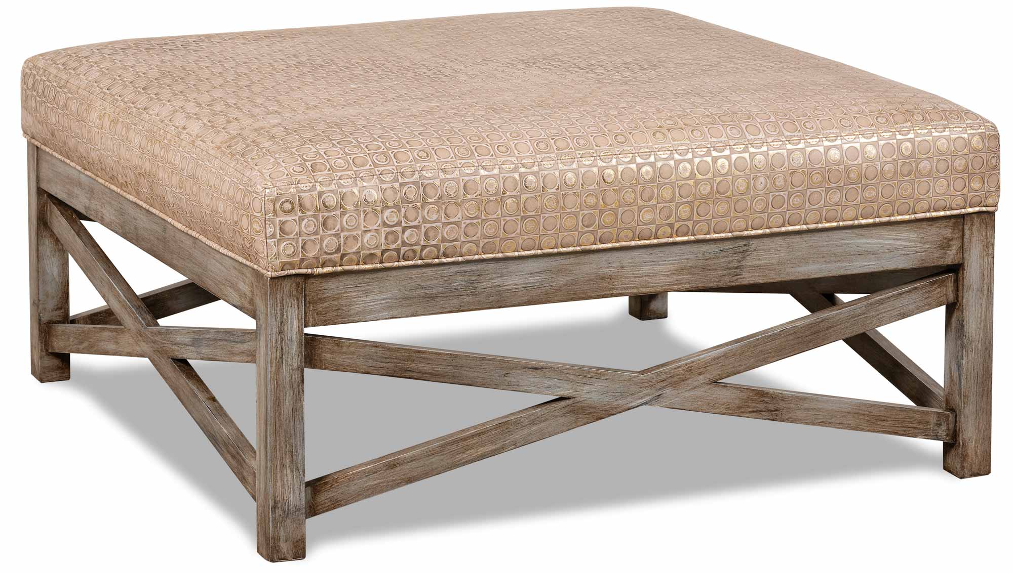 Bear Leather Cocktail Ottoman