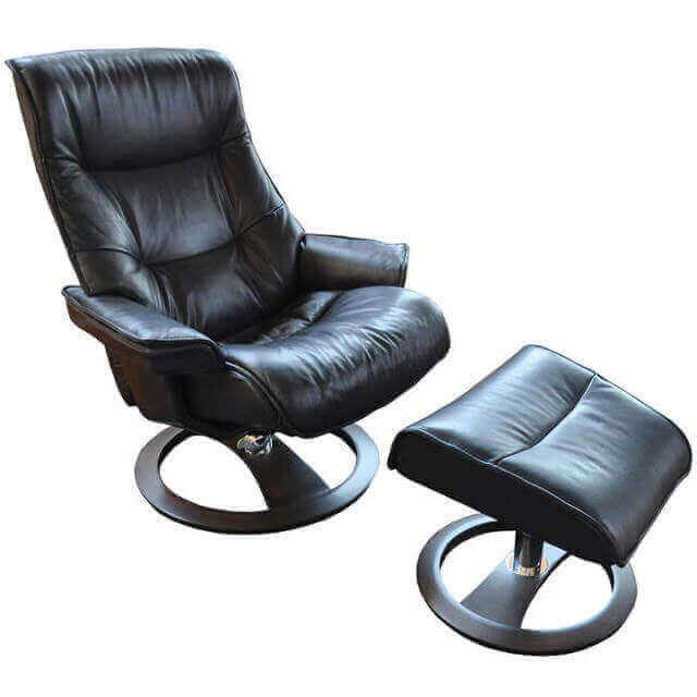 Big Sur Leather Chair and Ottoman - Image 4