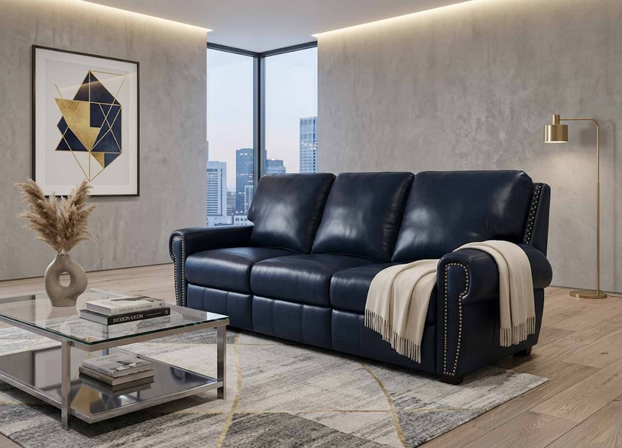 Bismarck Leather Sofa - Image 7
