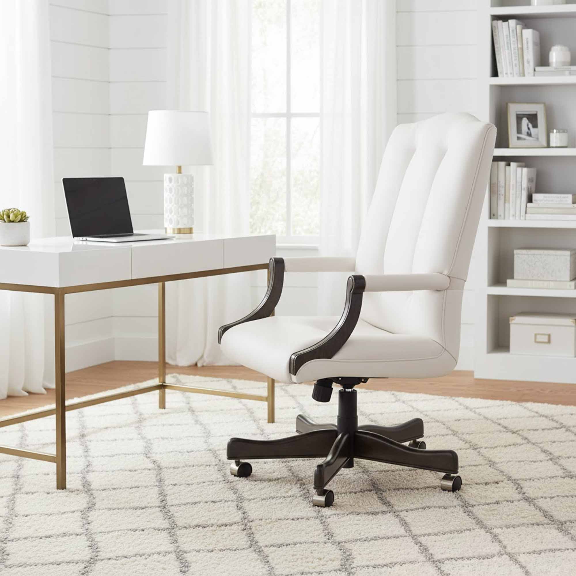 Blake Leather Swivel Tilt Chair - Image 5