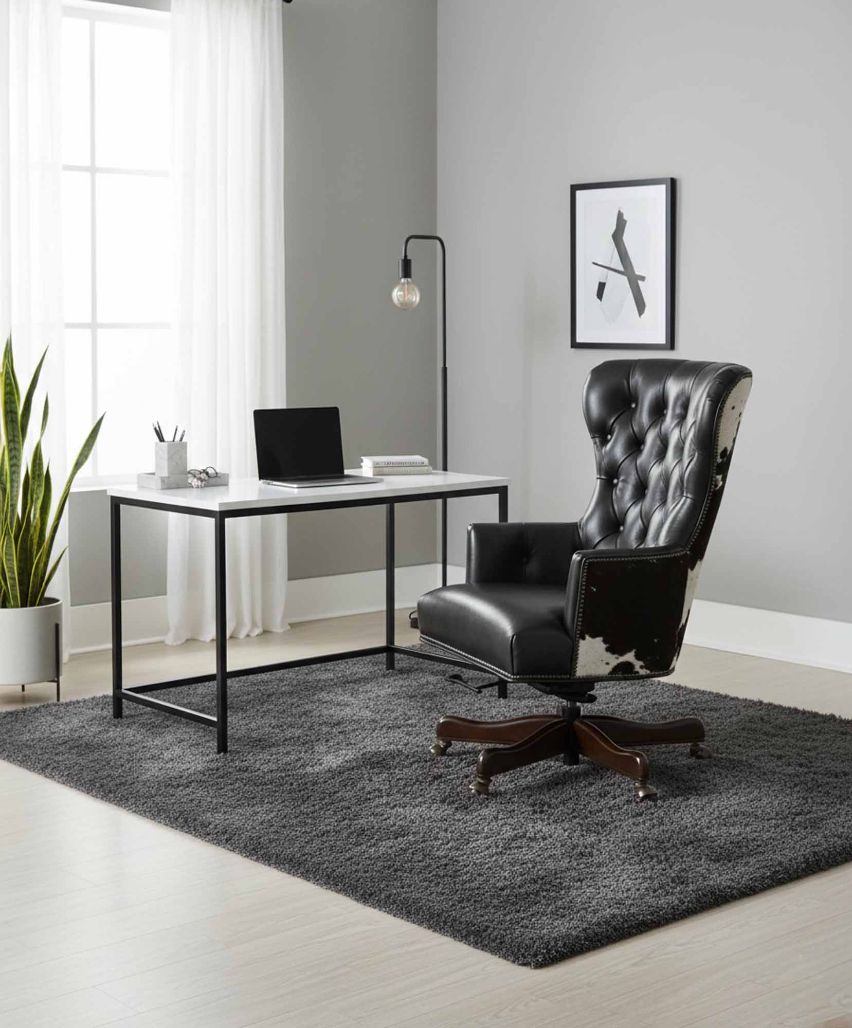 Blyer Leather Swivel Tilt Executive Chair - Image 4