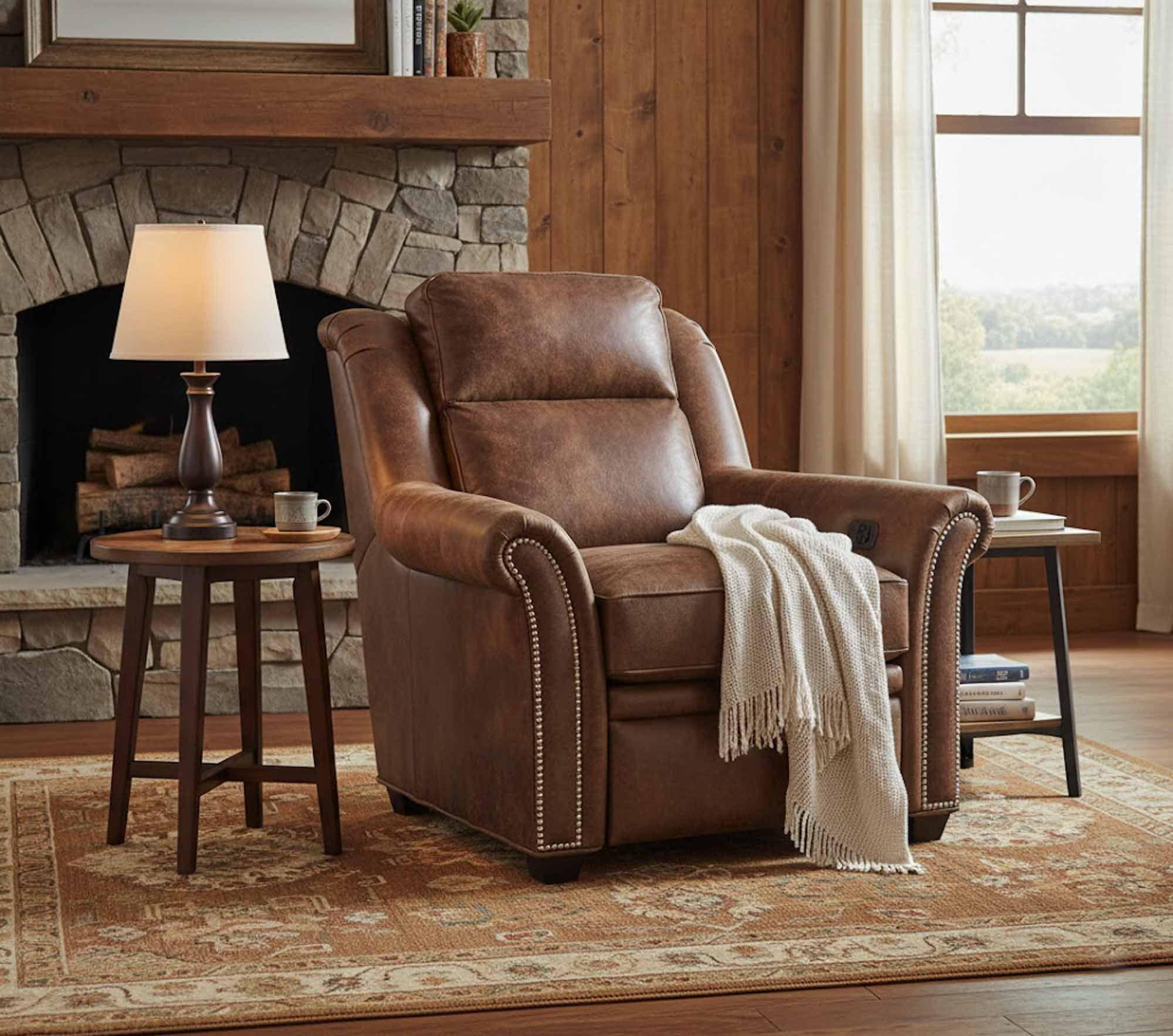 Bolton Leather Power Recliner With Articulating Headrest - Image 2