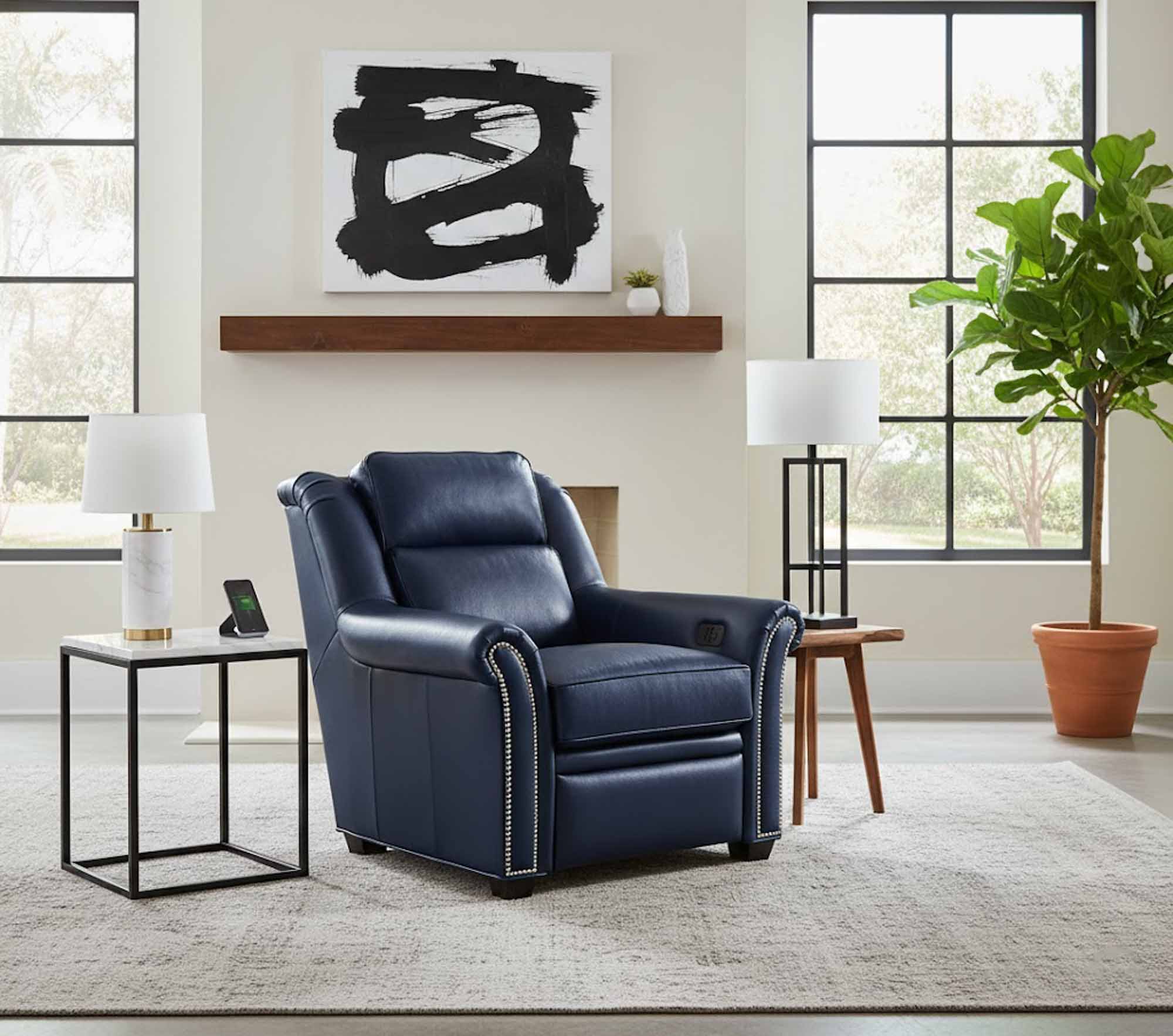 Bolton Leather Power Recliner With Articulating Headrest - Image 3