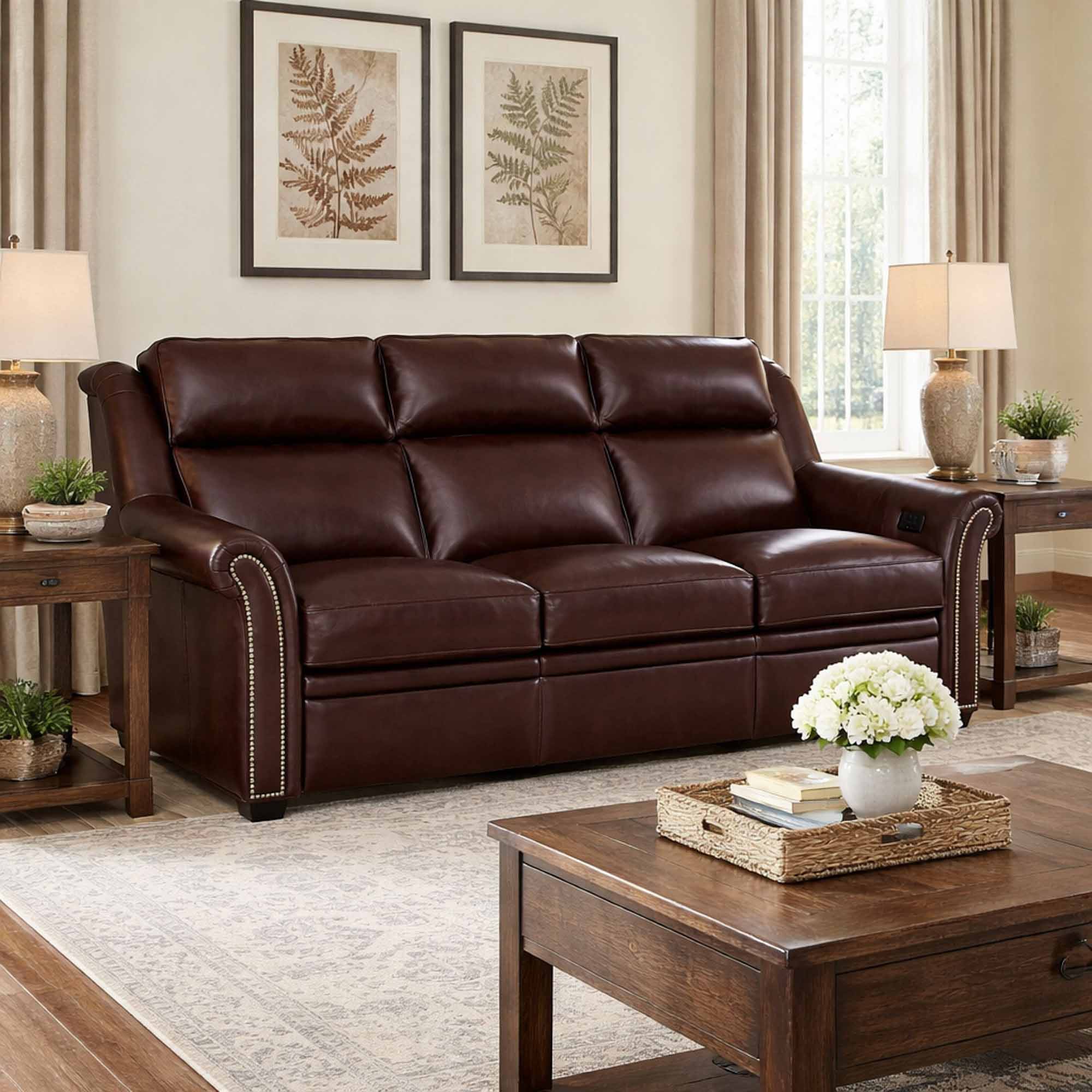 Bolton Leather Power Reclining Sofa With Articulating Headrest - Image 8