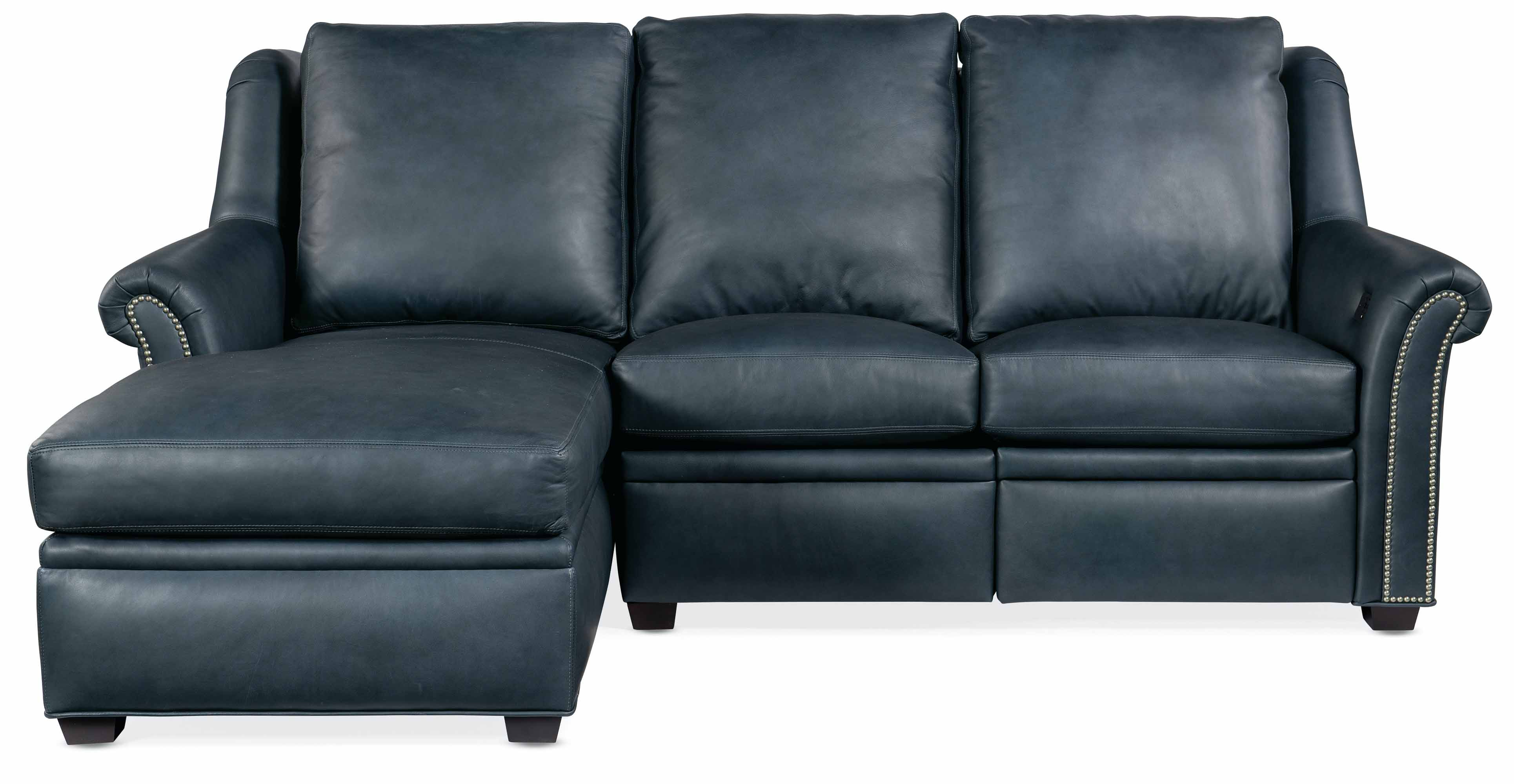 Bolton Leather Power Reclining Sofa With Articulating Headrest With Chaise