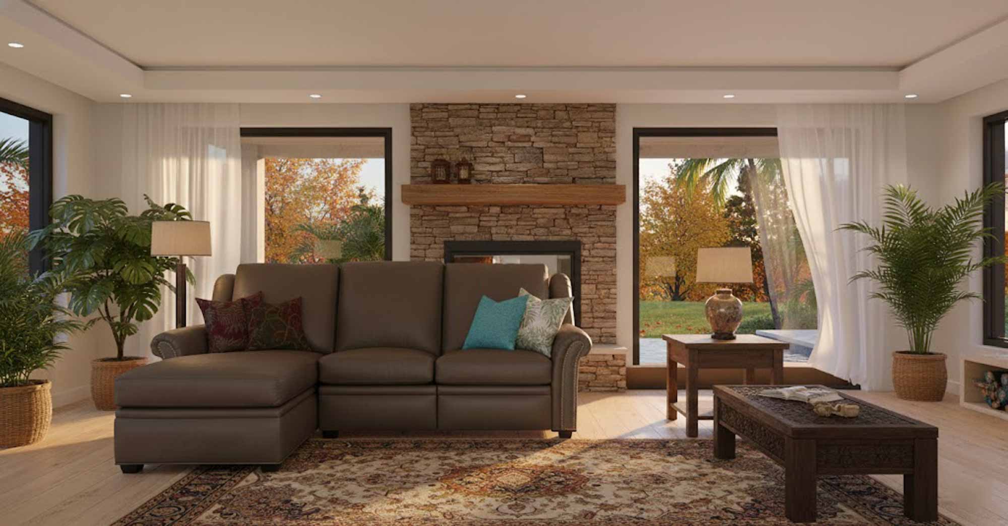 Bolton Leather Power Reclining Sofa With Articulating Headrest With Chaise - Image 9