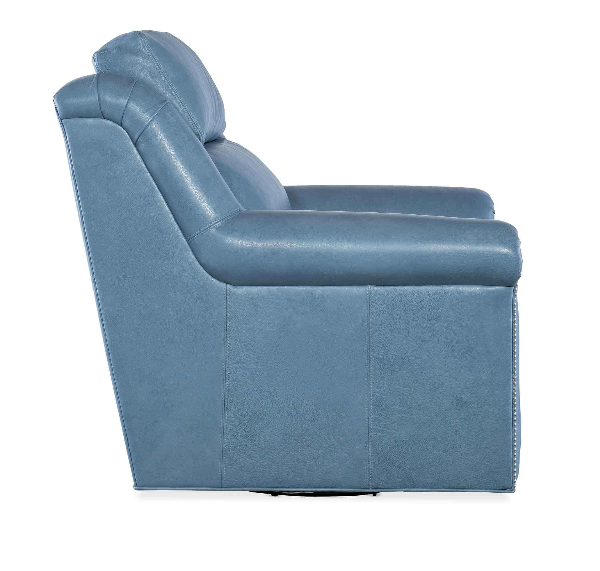 Bolton Leather Swivel Chair - Image 3
