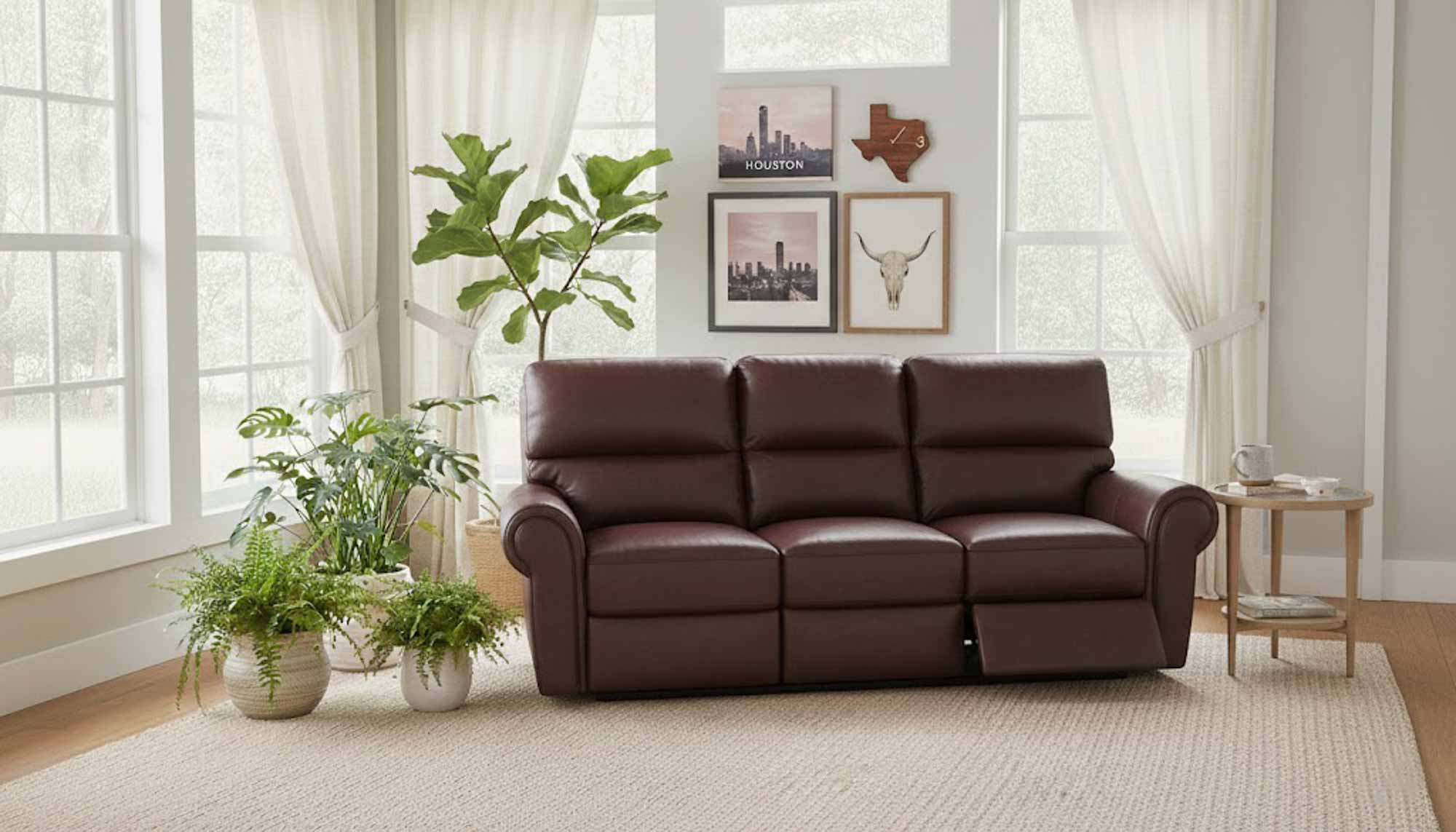 Brookfield Leather Reclining Loveseat - Image 4