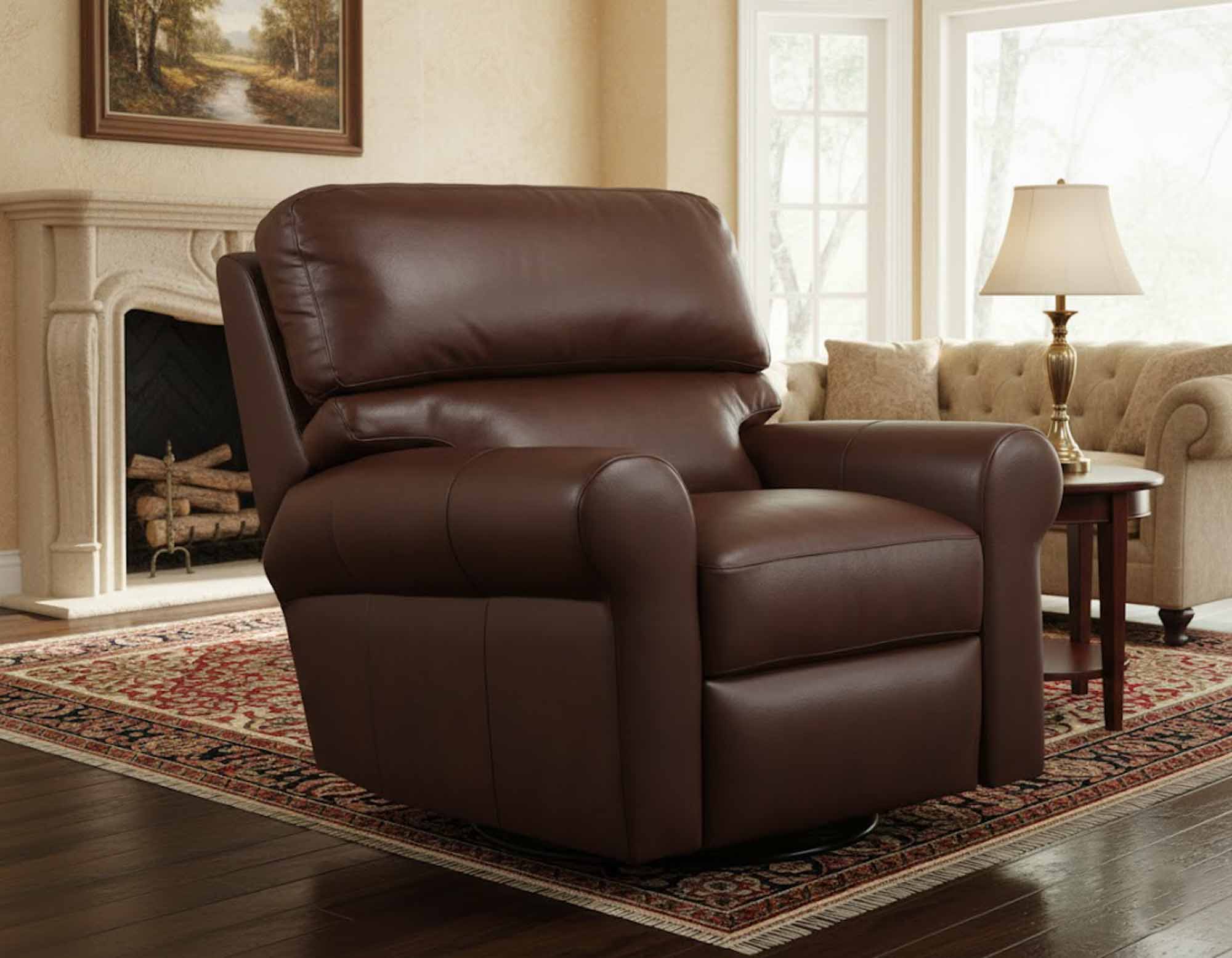 Brookfield Leather Swivel Glider Recliner - Image 3