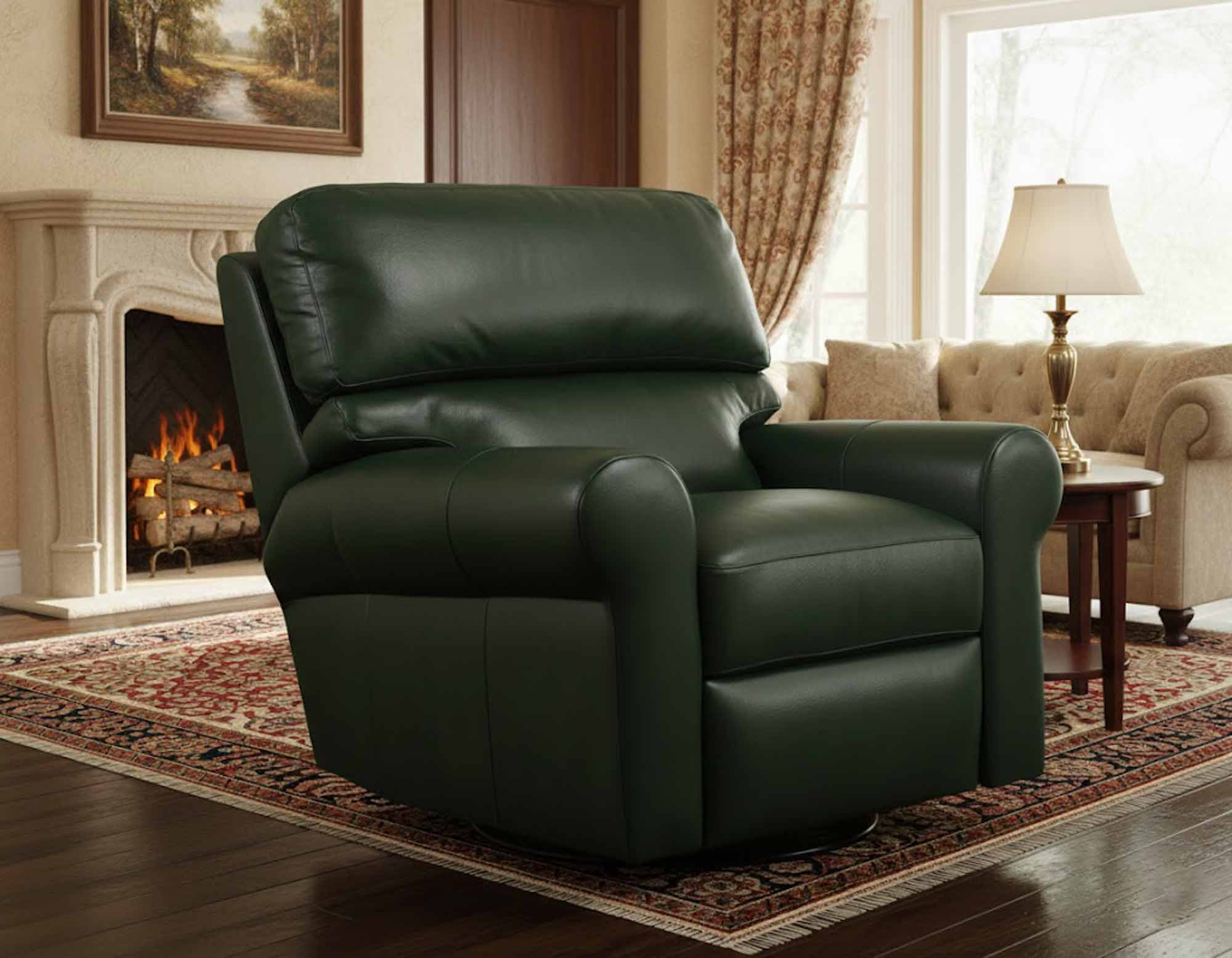 Brookfield Leather Swivel Glider Recliner - Image 4