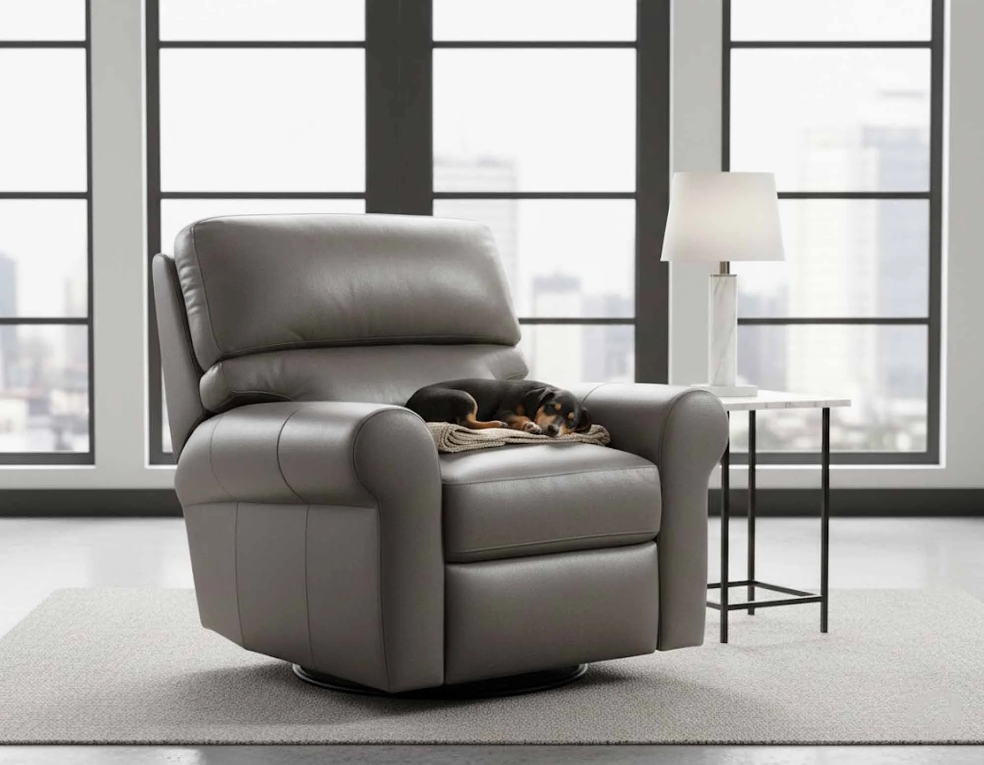 Brookfield Leather Swivel Glider Recliner - Image 5