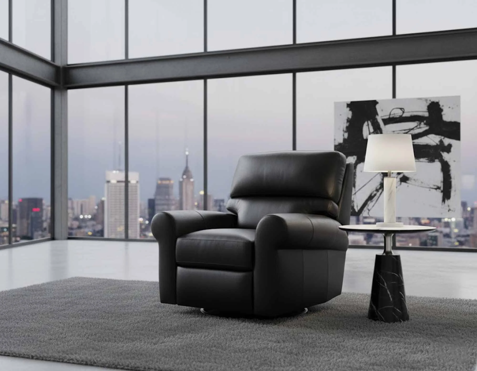 Brookfield Leather Swivel Glider Recliner - Image 6