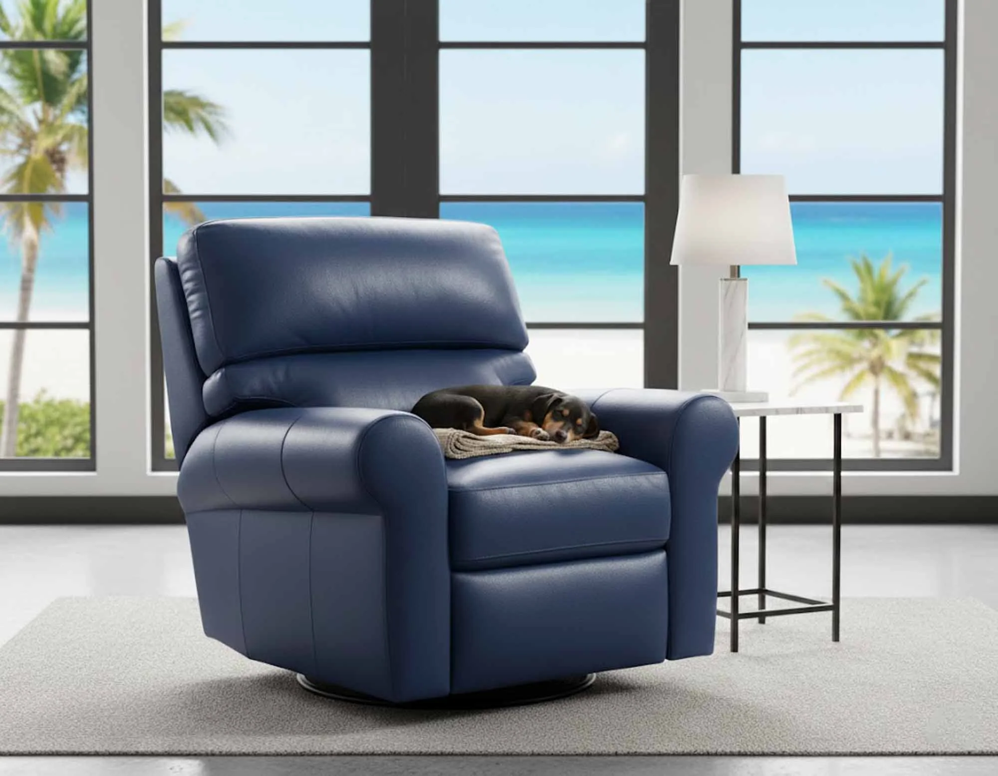Brookfield Leather Swivel Glider Recliner - Image 7