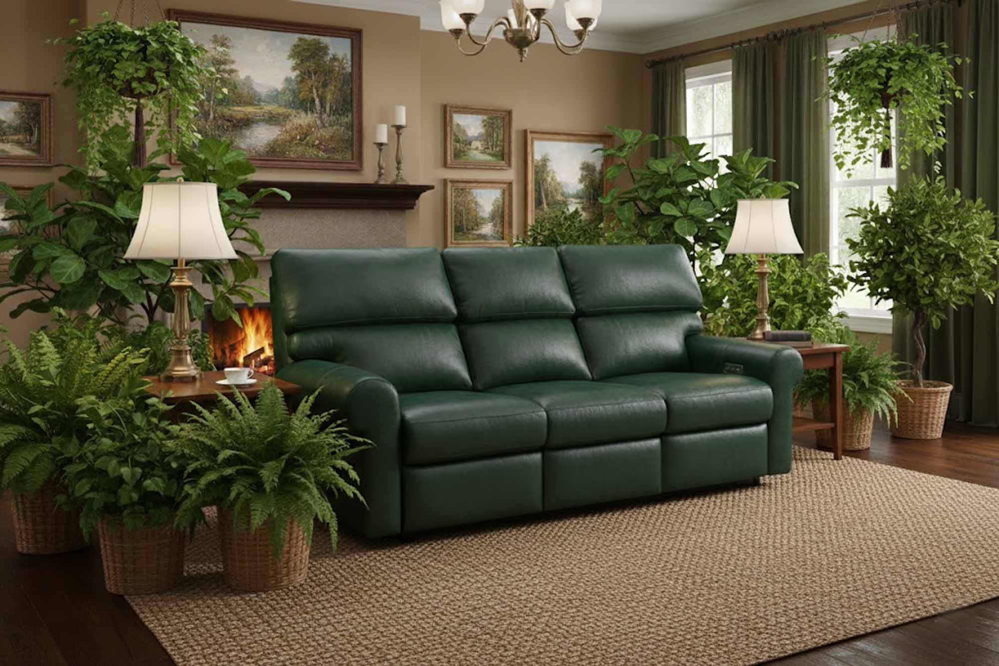 Brookhaven Leather Full Size Sleeper Sofa - Image 6