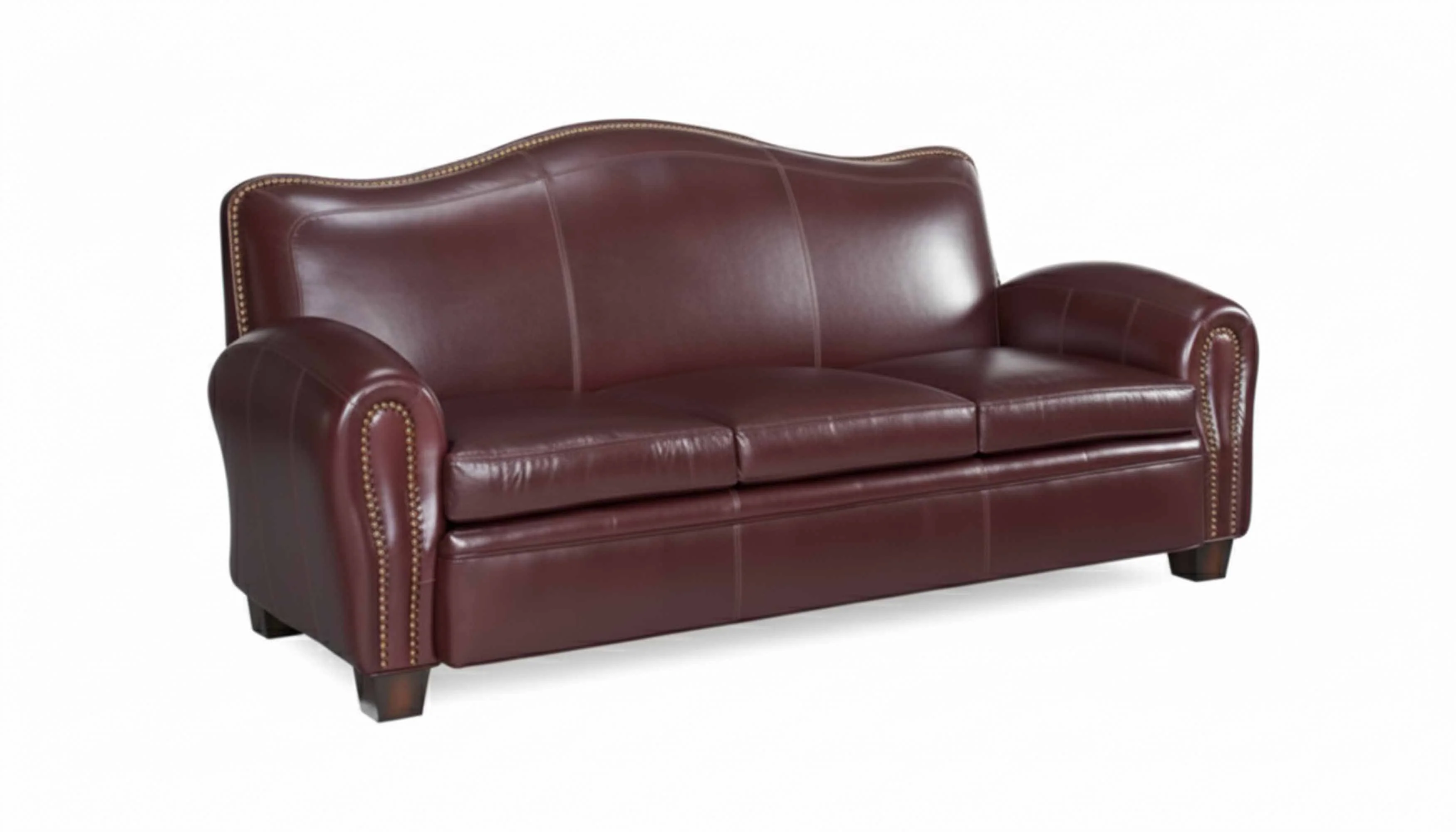 Camelback Leather Sofa - Image 4
