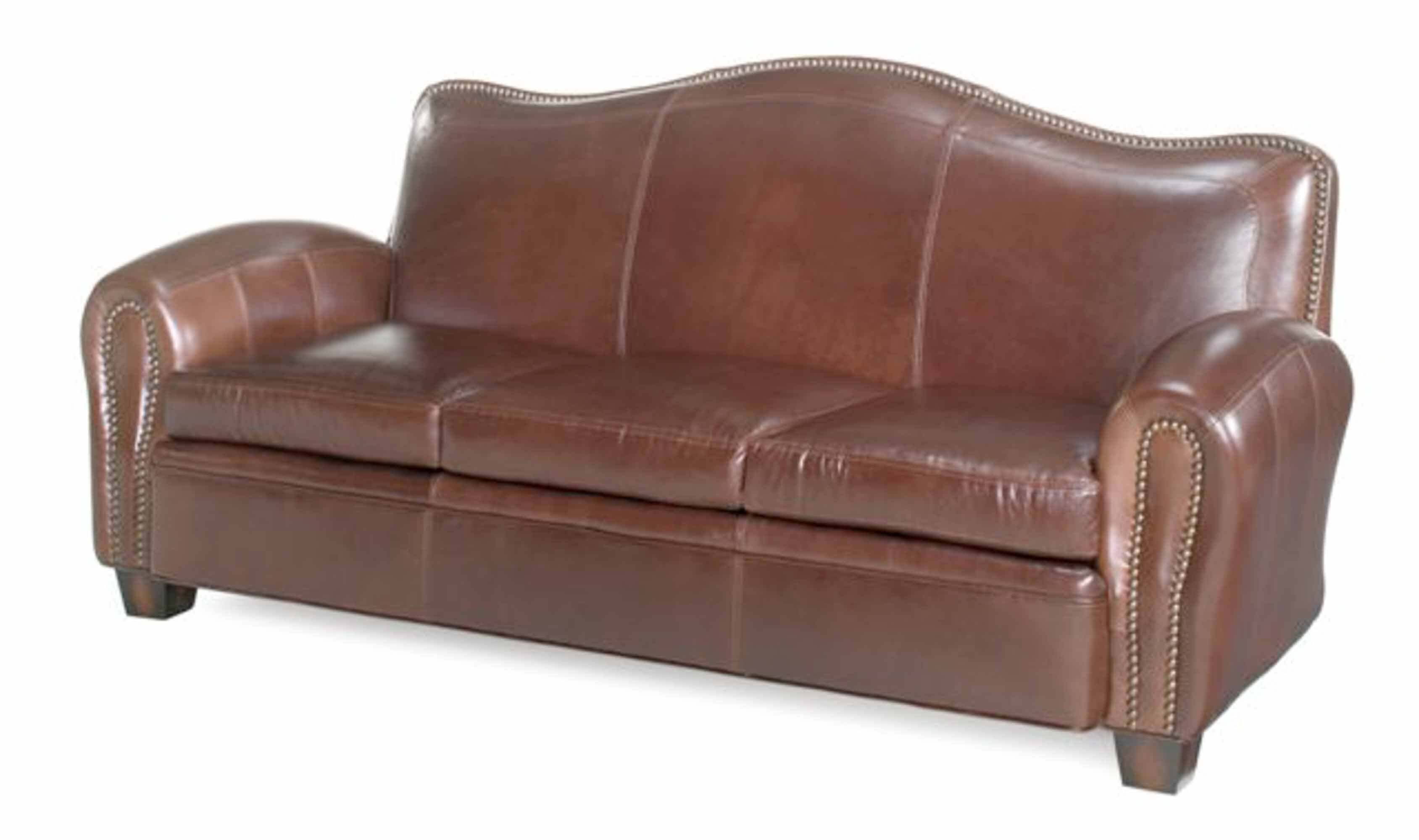 Camelback Leather Sofa - Image 5