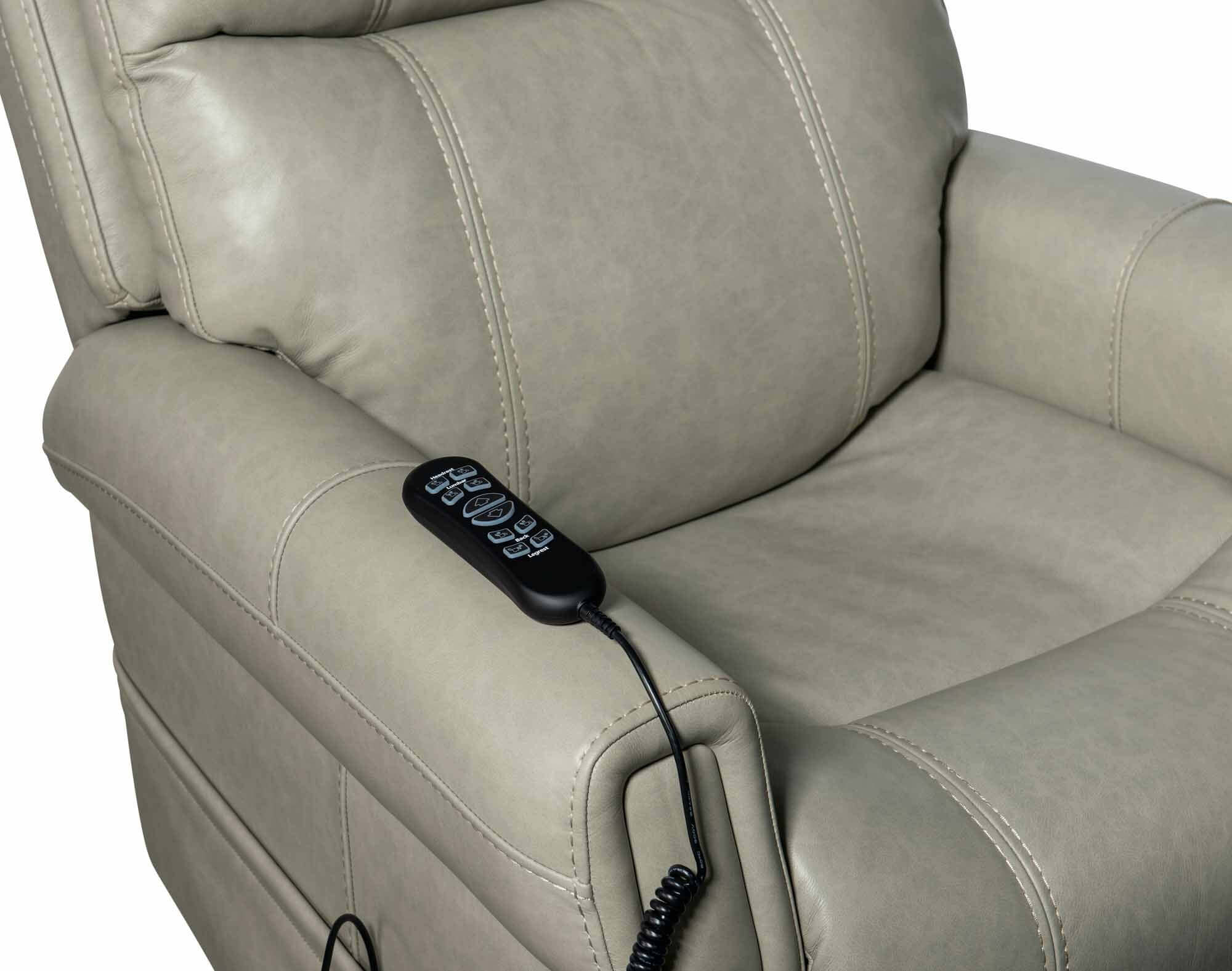 Cameron Leather Power Lift Recliner With Articulating Headrest And Lumbar - Image 7
