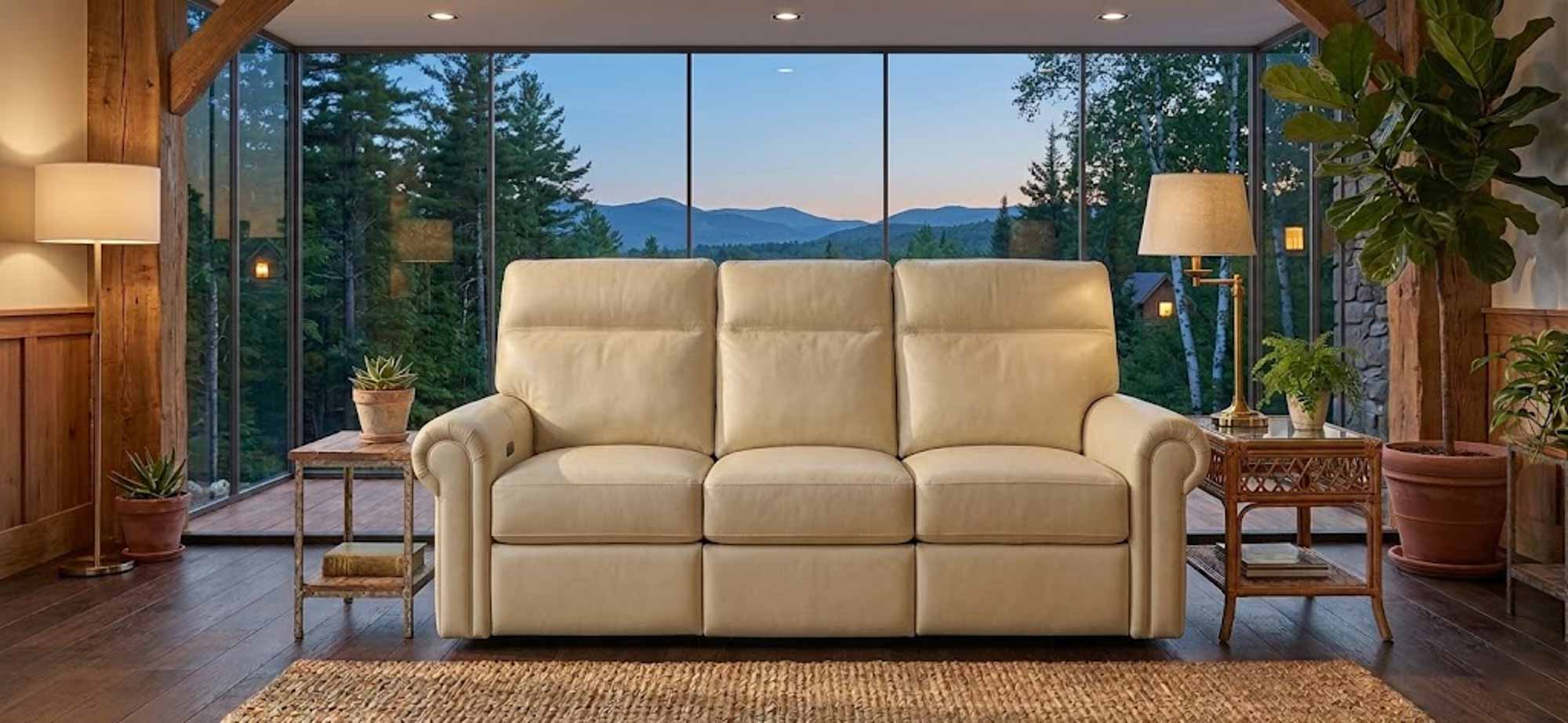 Campbell Leather Power Reclining Sofa With Articulating Headrest - Image 4